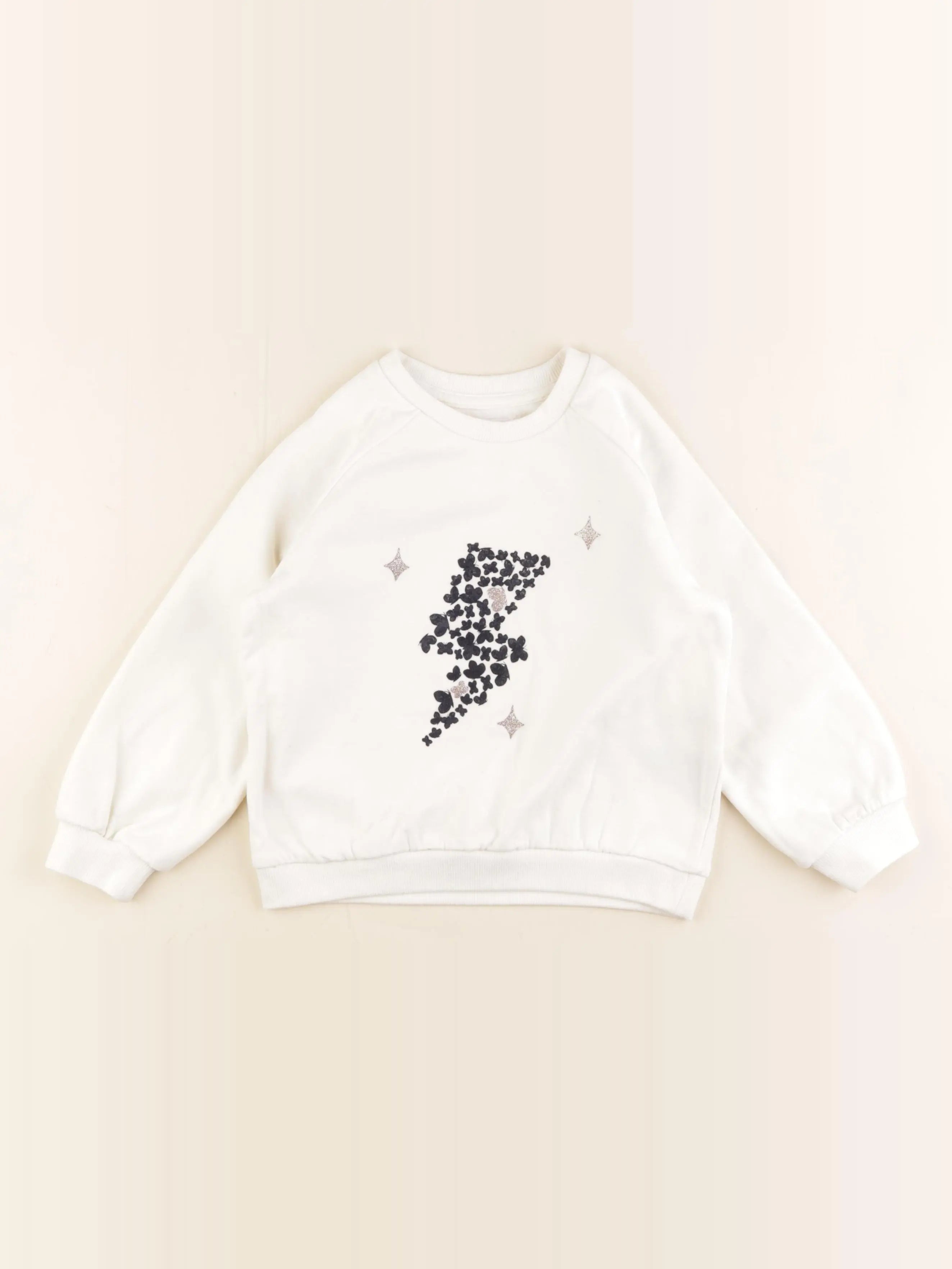 Vertbaudet - sweat blanc - 6 ans