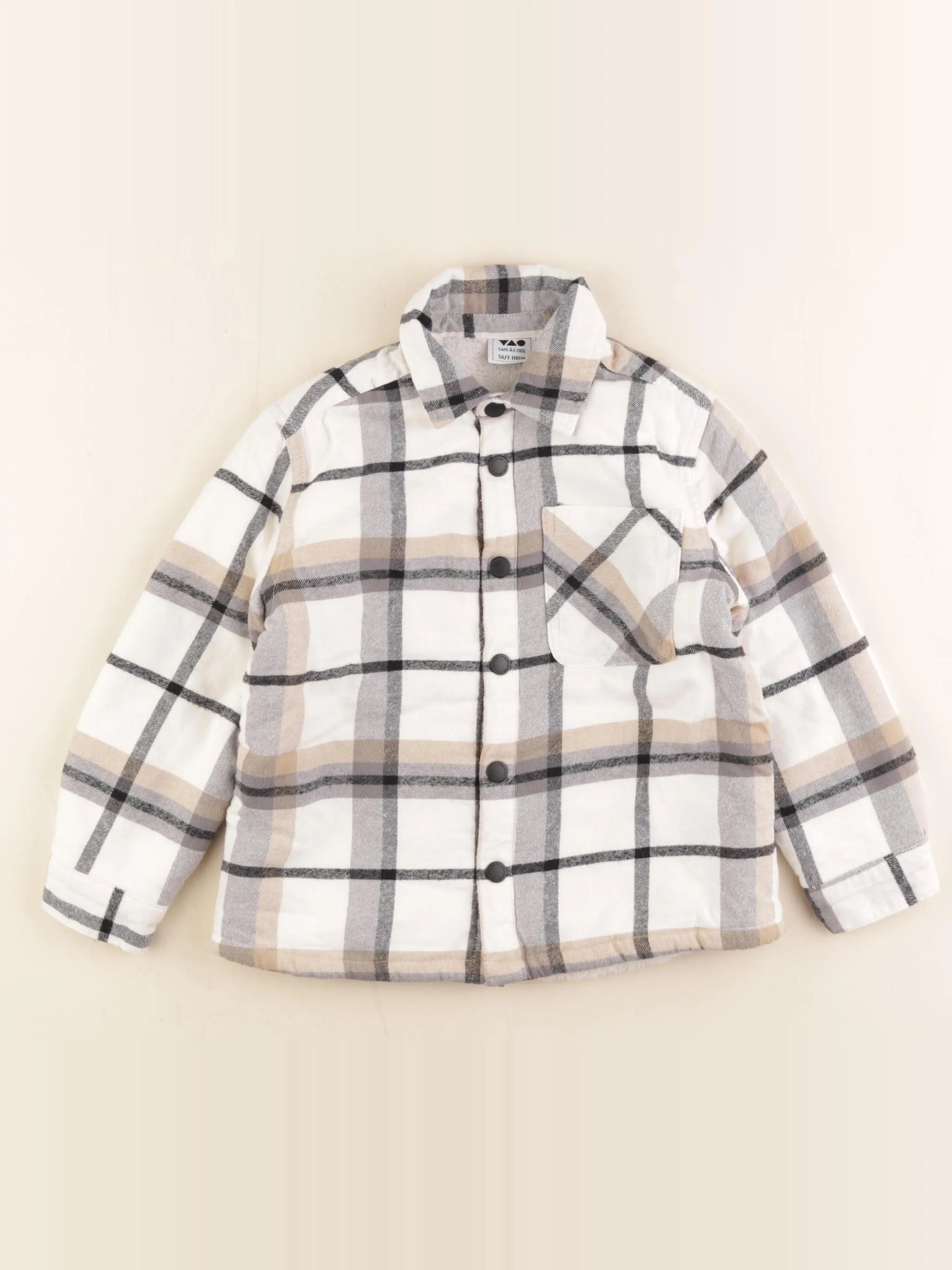 Tape à l'oeil - chemise beige, gris - 5 ans