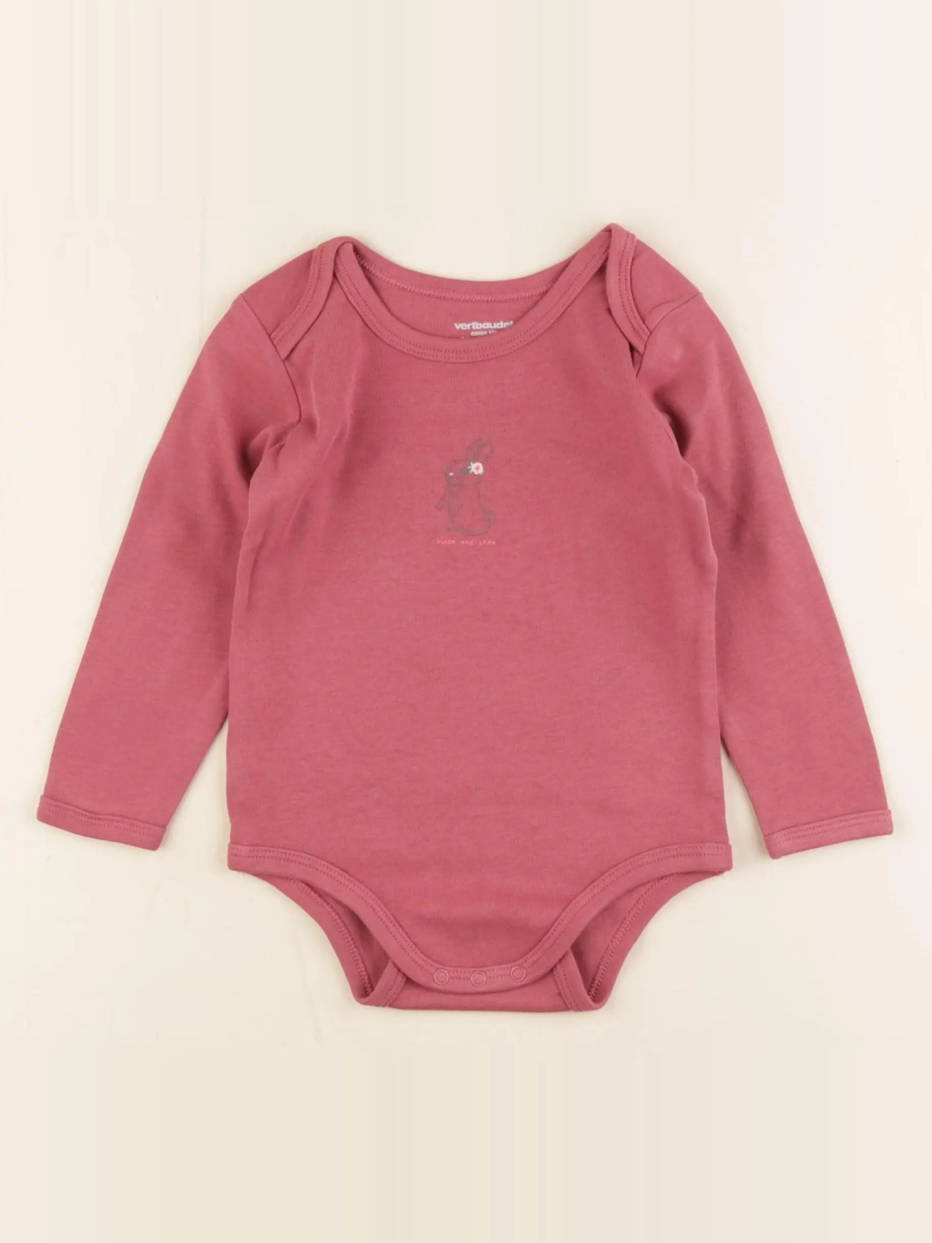 Vertbaudet - body rose - 24 mois