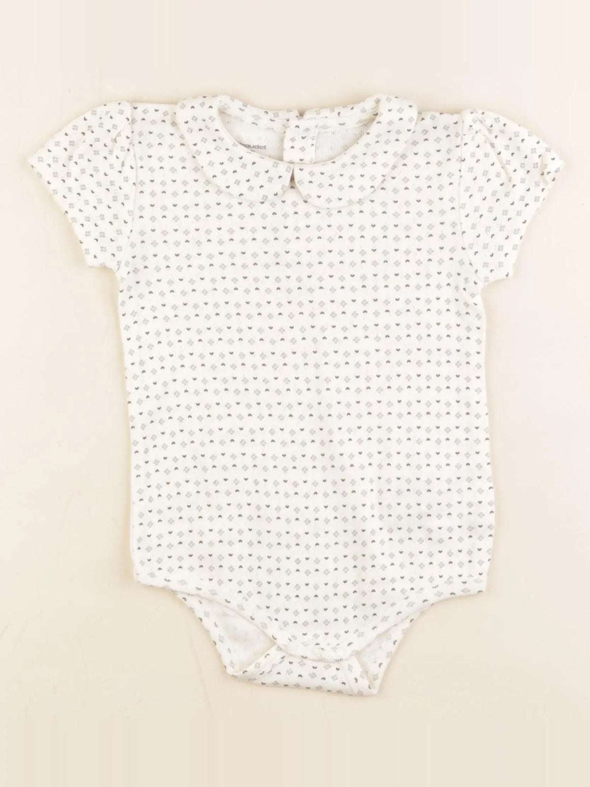 Vertbaudet - body à col beige - 24 mois