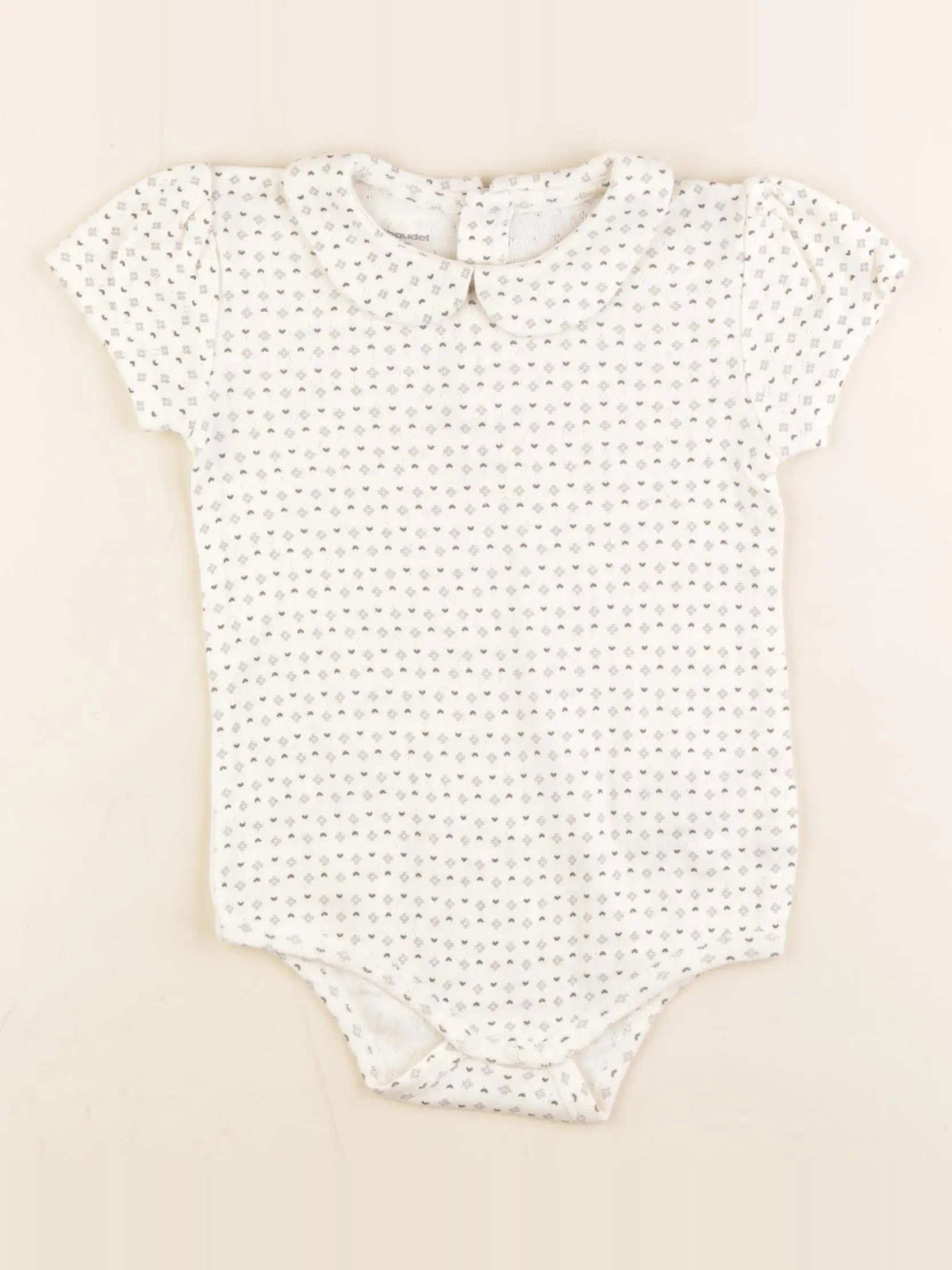 Vertbaudet - body à col beige - 24 mois