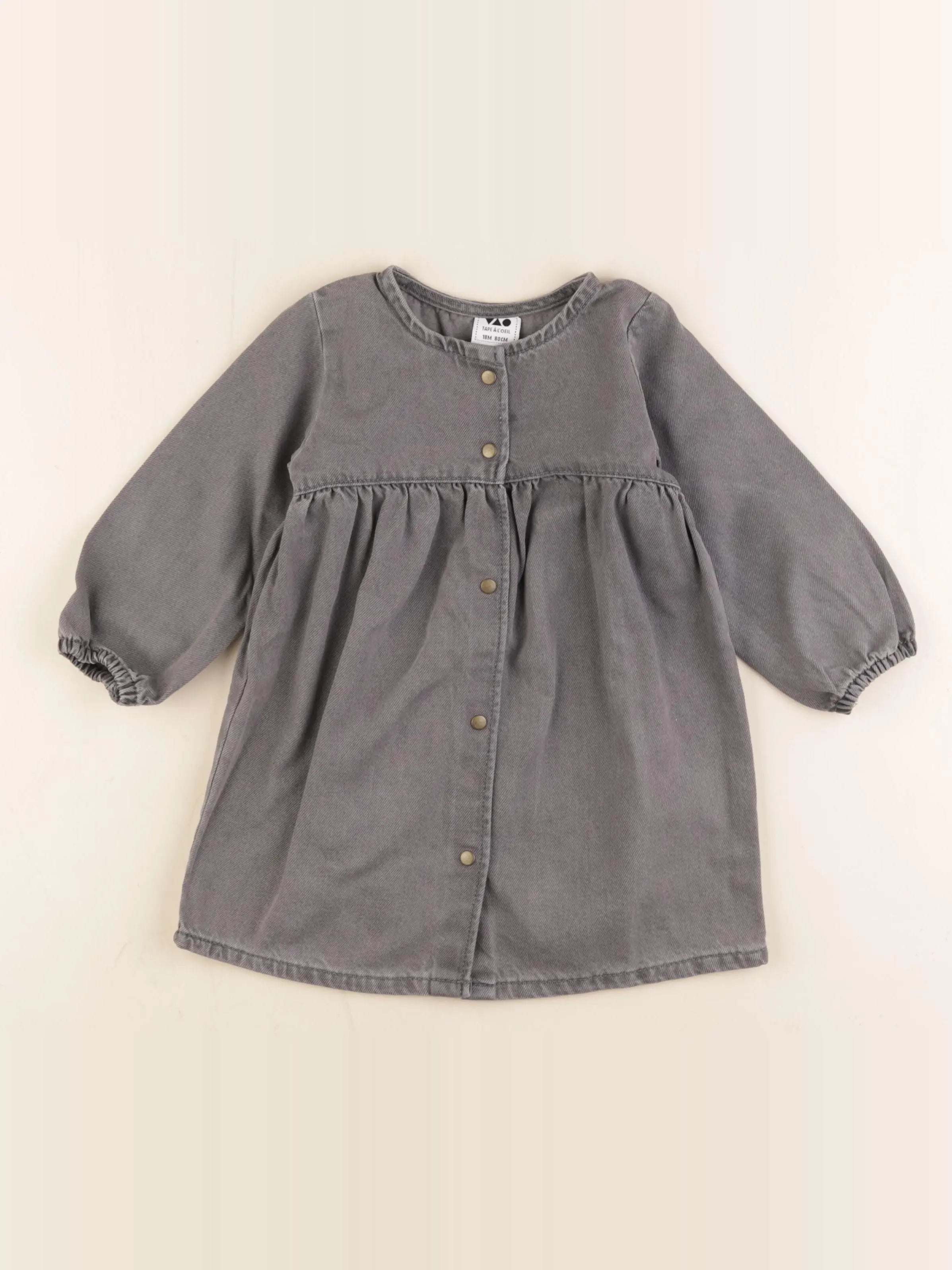 Tape à l'oeil - robe gris - 18 mois