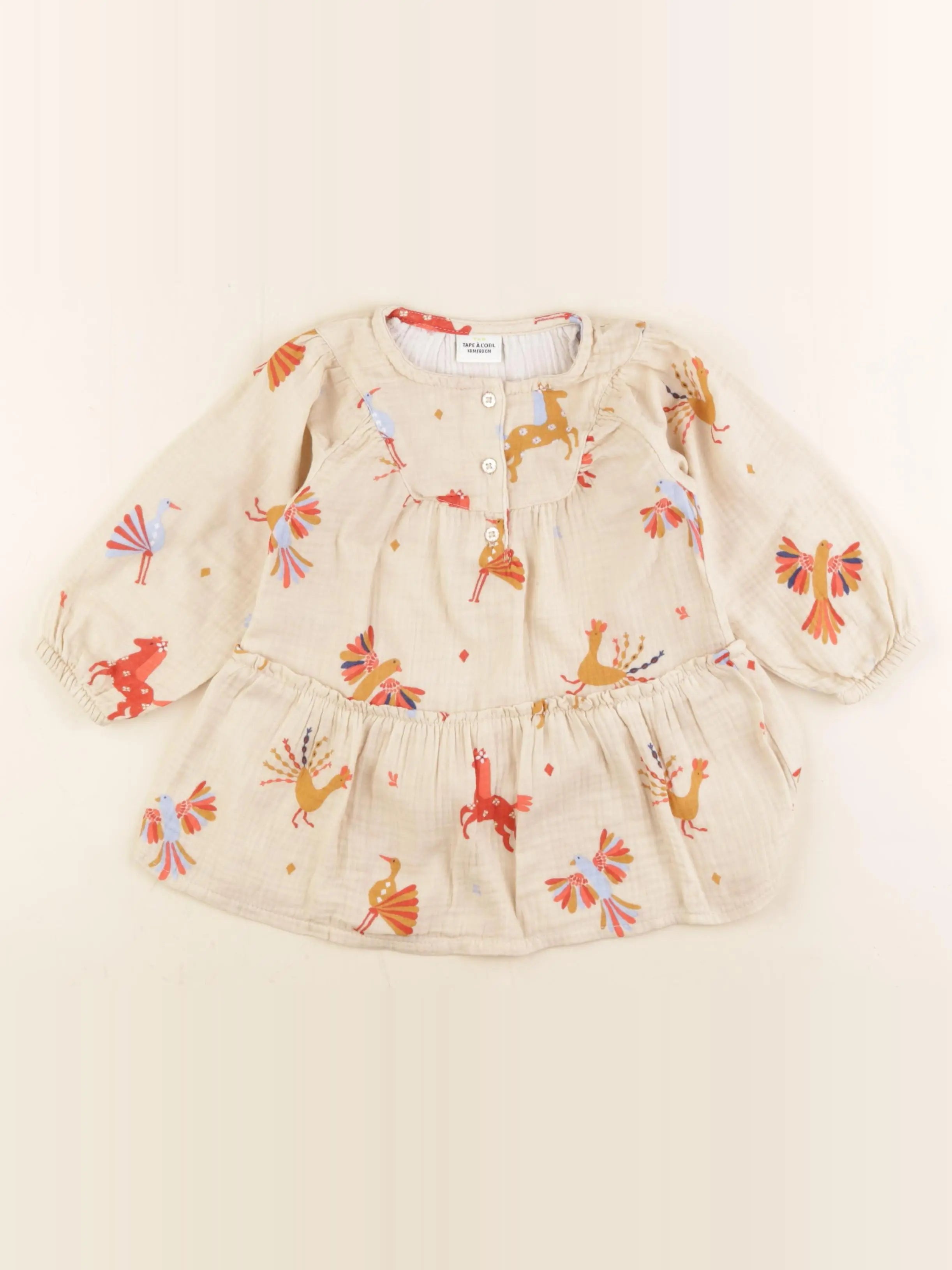 Tape à l'oeil - robe beige - 18 mois