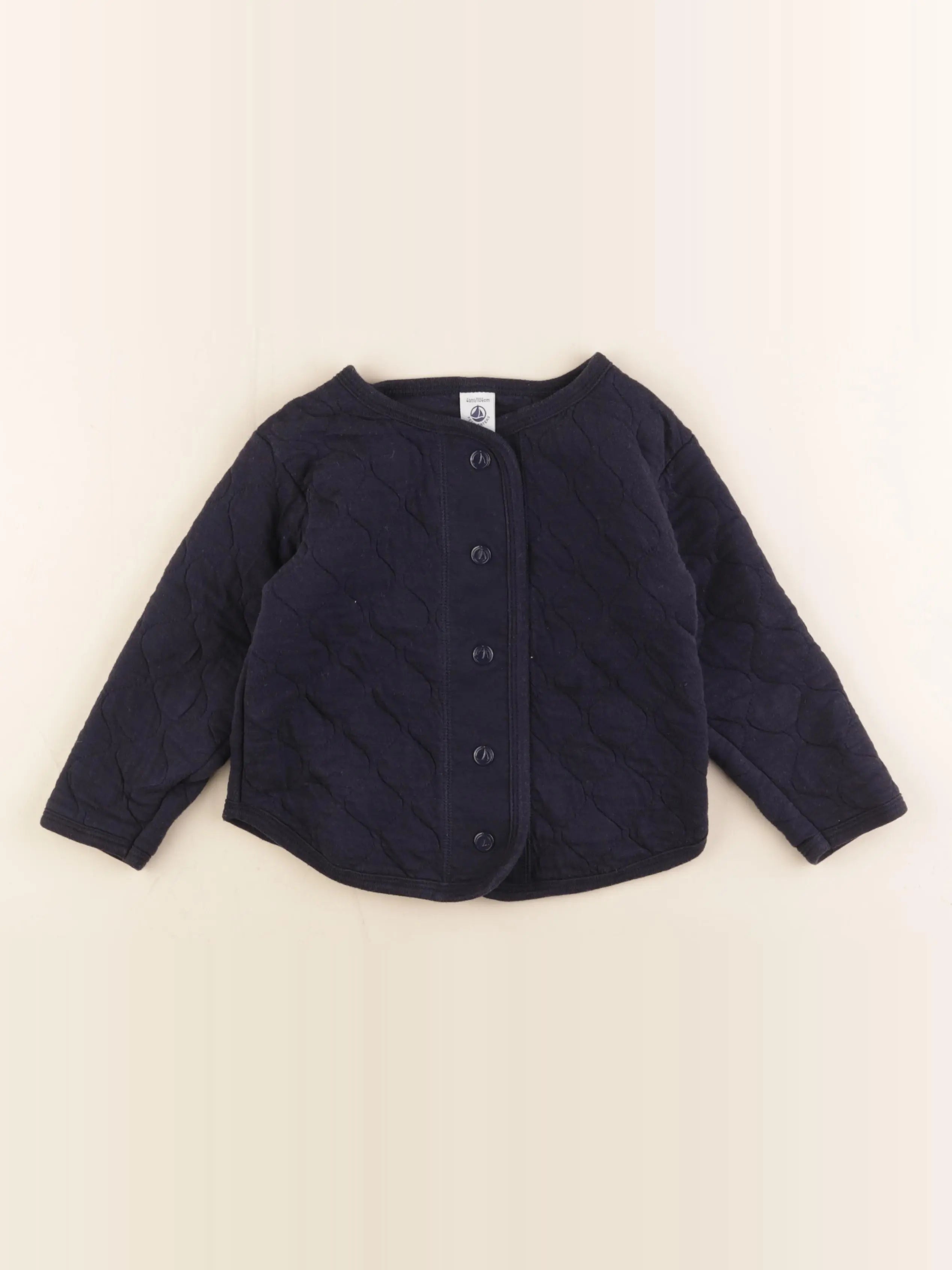 Petit Bateau - sweat bleu - 4 ans