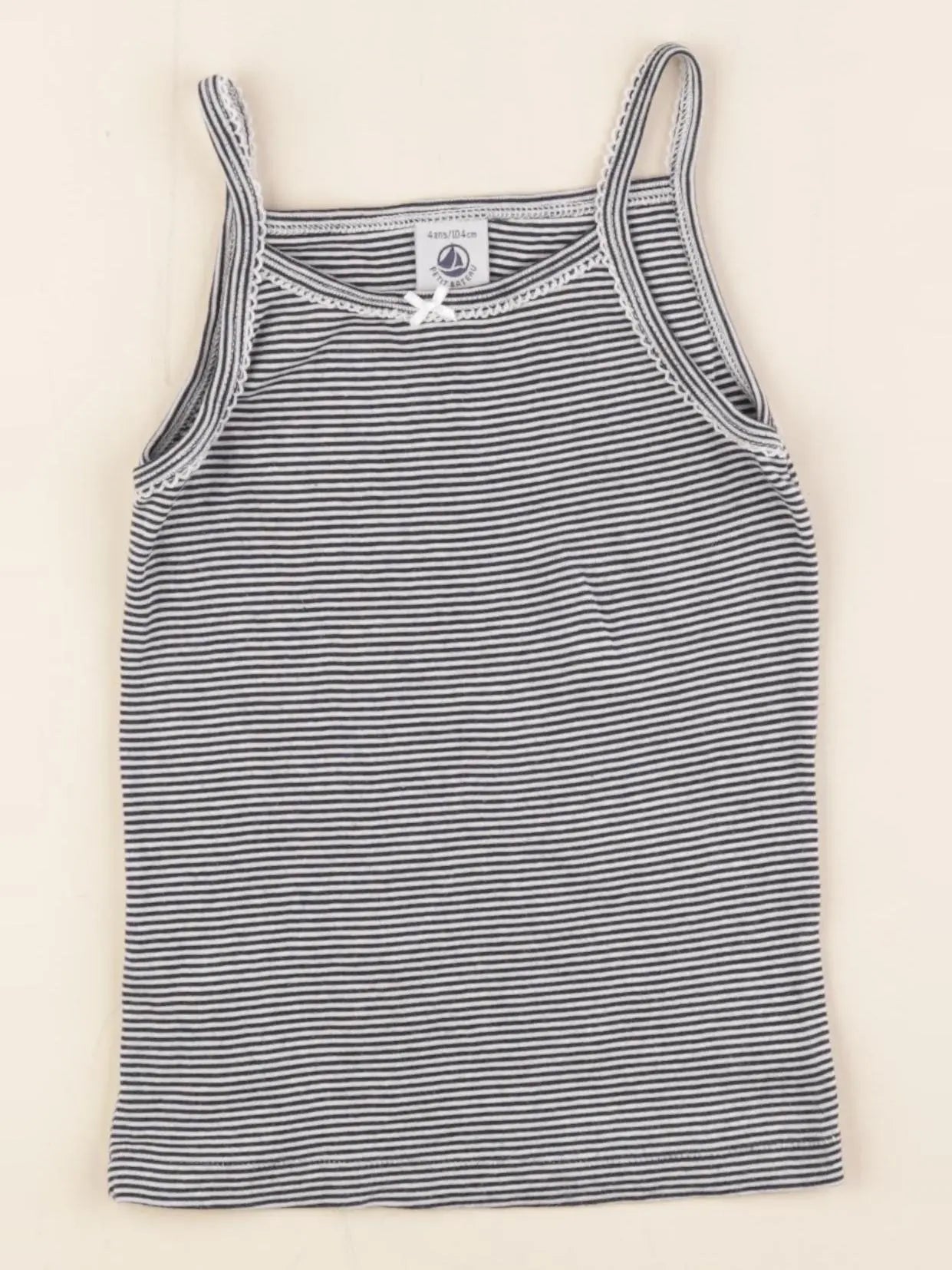 Petit Bateau - maillot de corps bleu - 4 ans