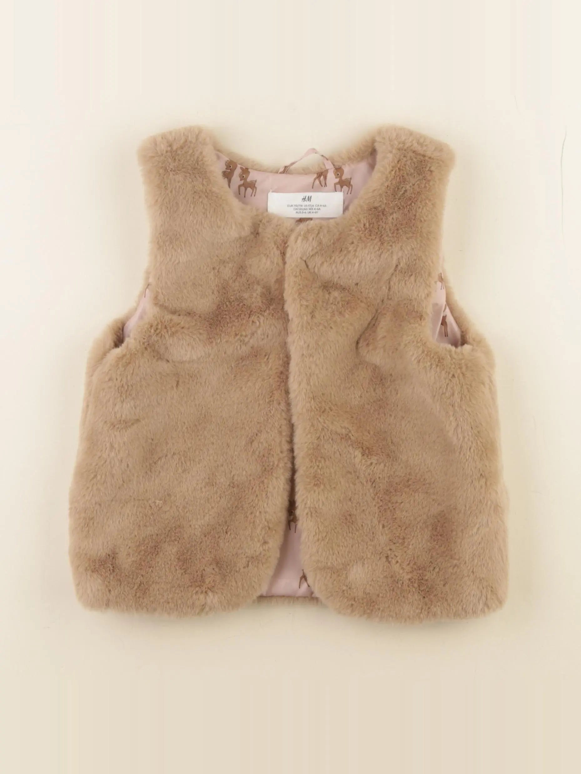 H&M - gilet marron - 4/6 ans