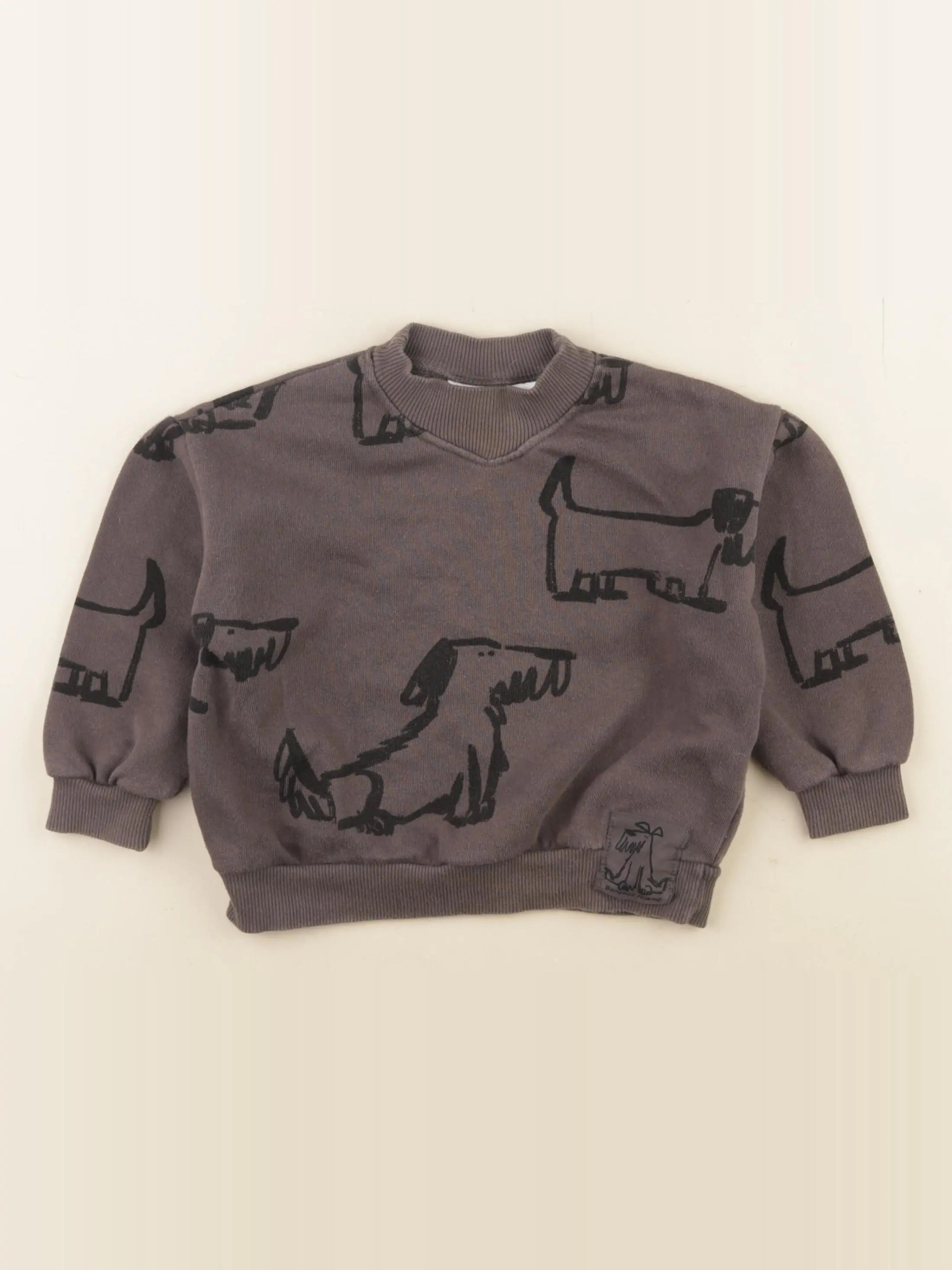 Zara - sweat gris - 2/3 ans