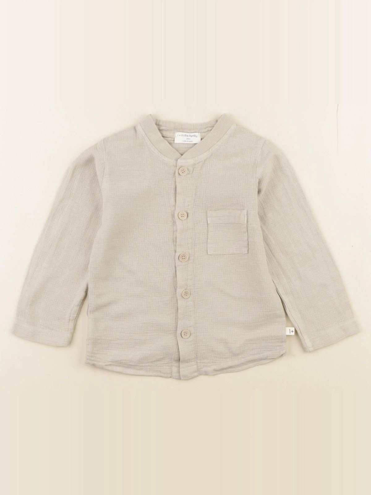 1+ In the family - chemise beige - 24 mois