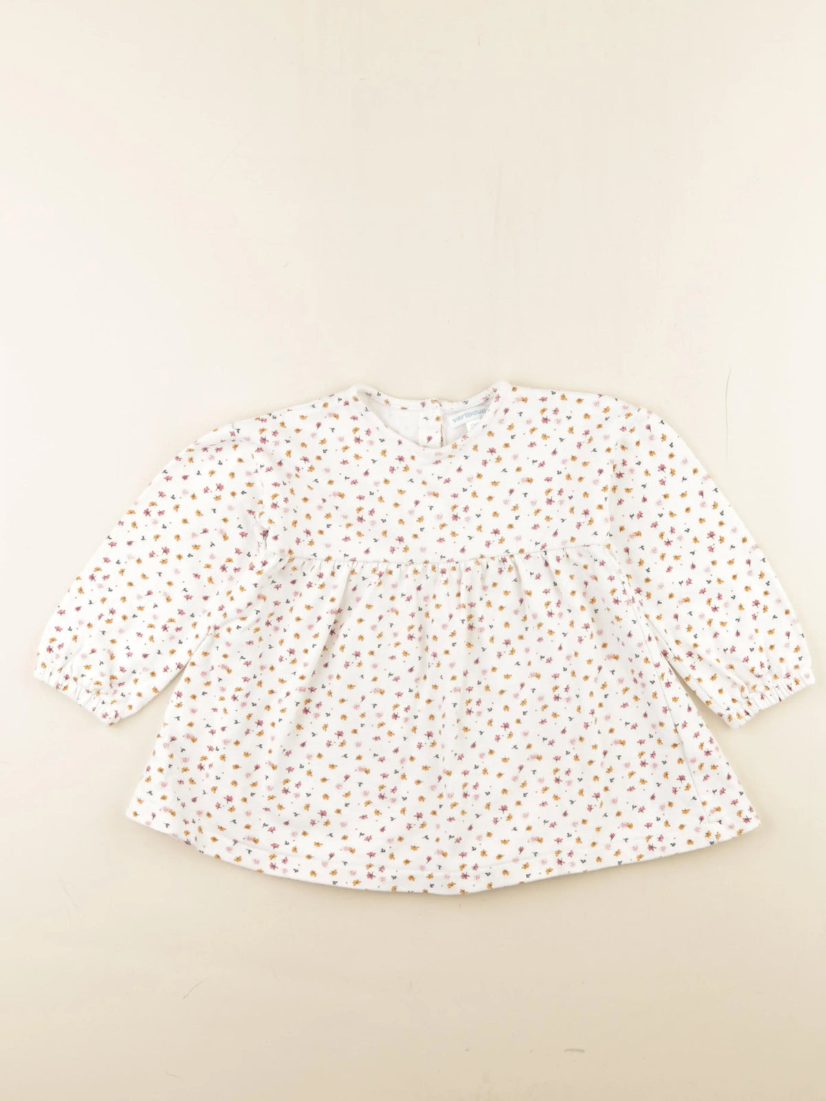 Vertbaudet - robe blanc, multicolore - 3 ans