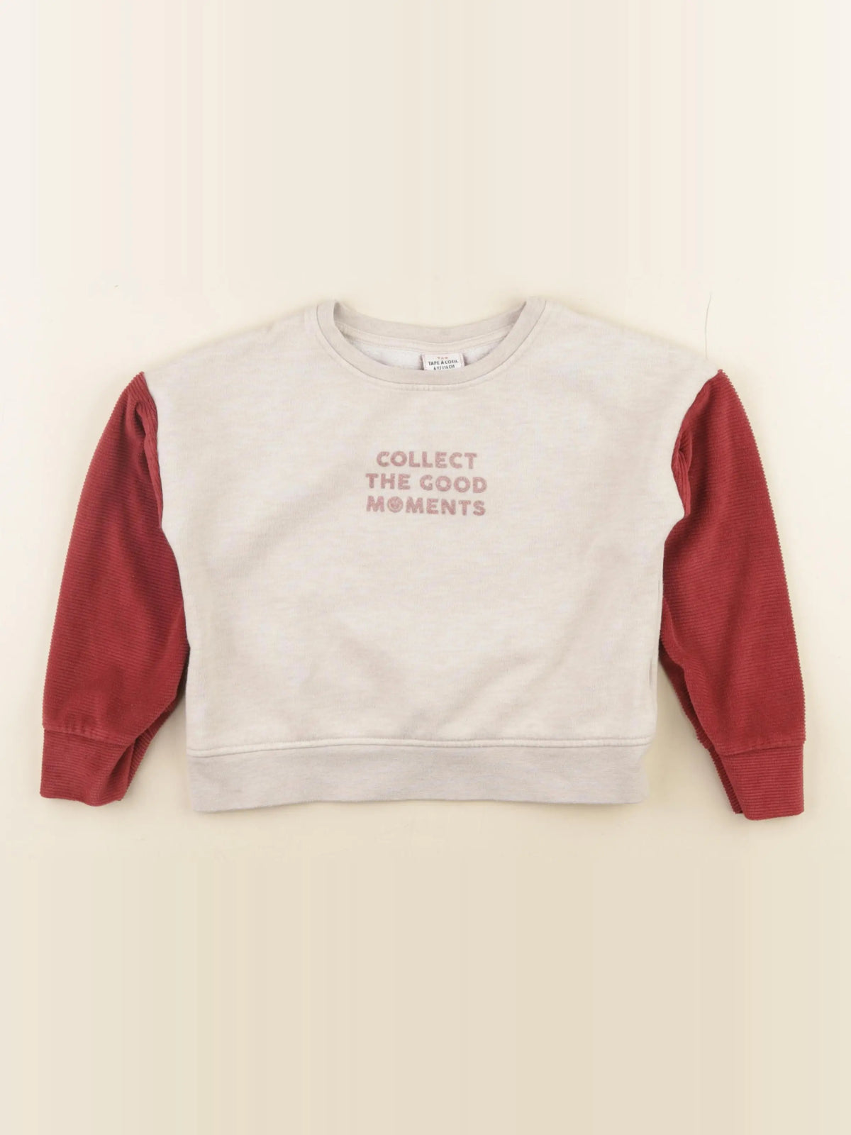 Tape à l'oeil - sweat beige, rouge - 6 ans