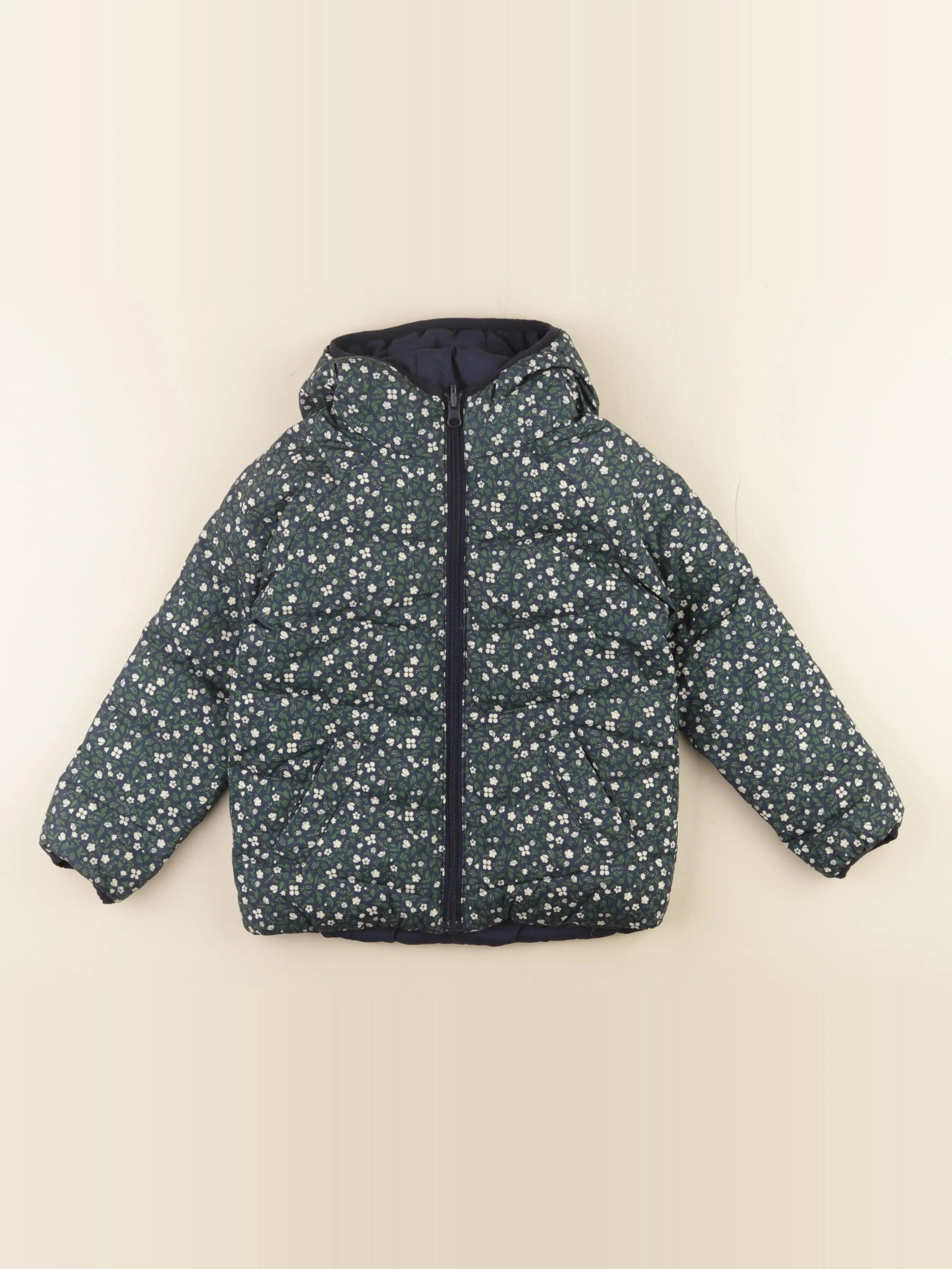 Cyrillus - doudoune réversible bleu - 6 ans