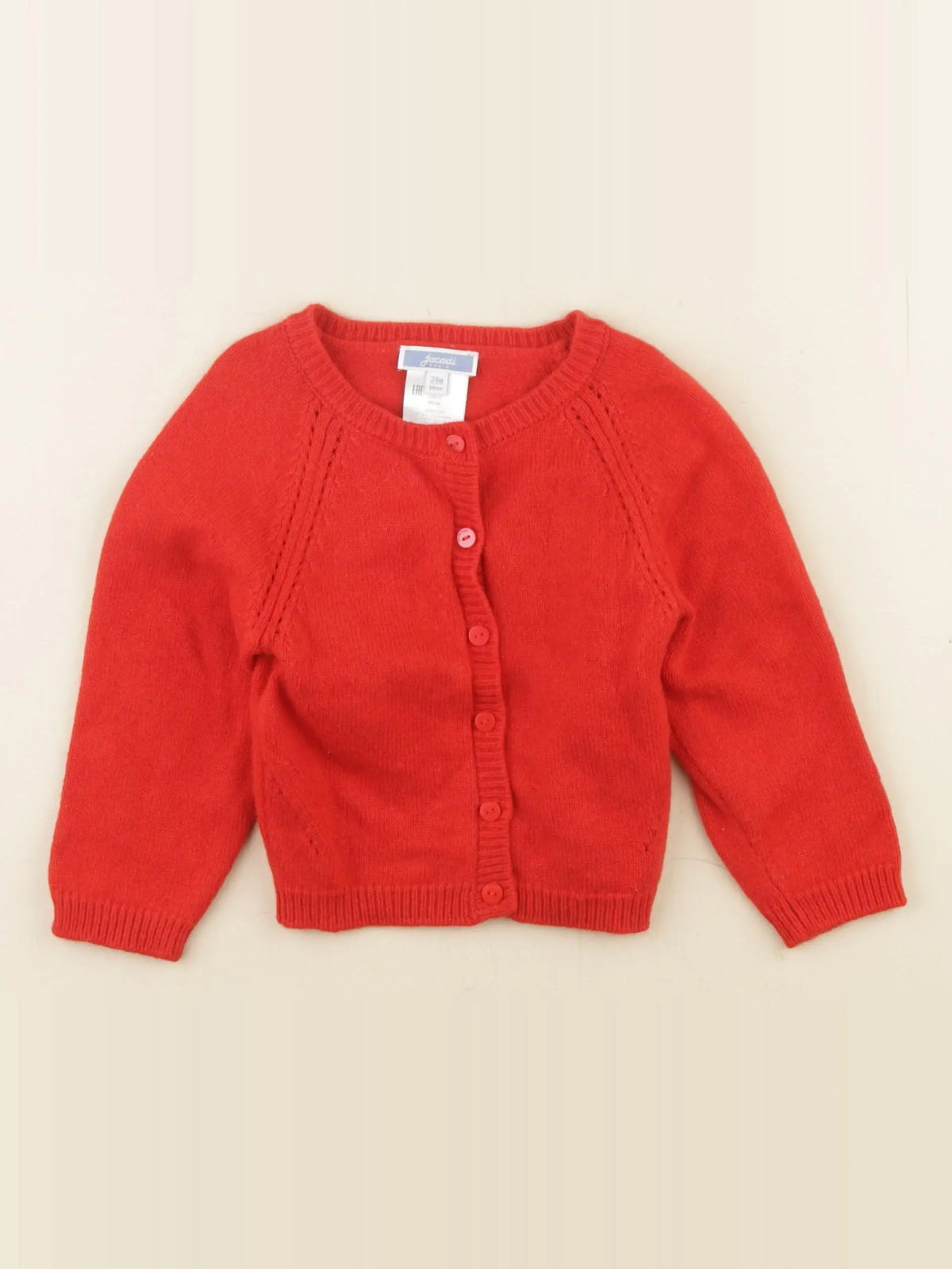 Jacadi - gilet rouge - 24 mois