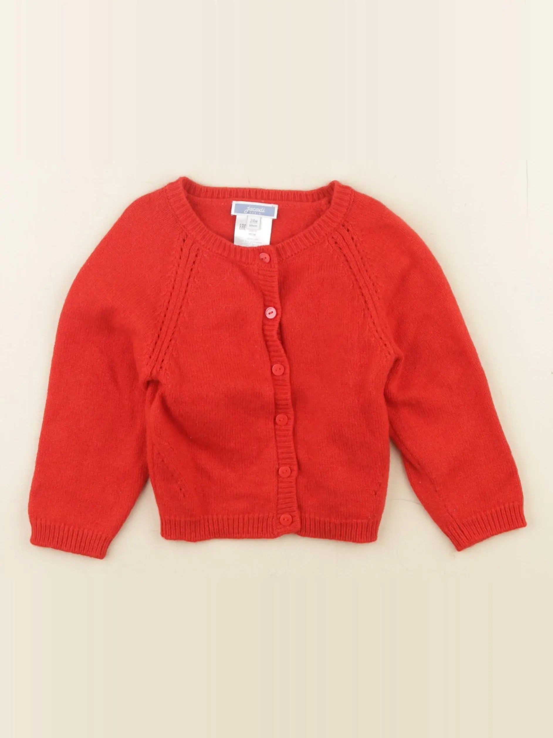 Jacadi - gilet rouge - 24 mois