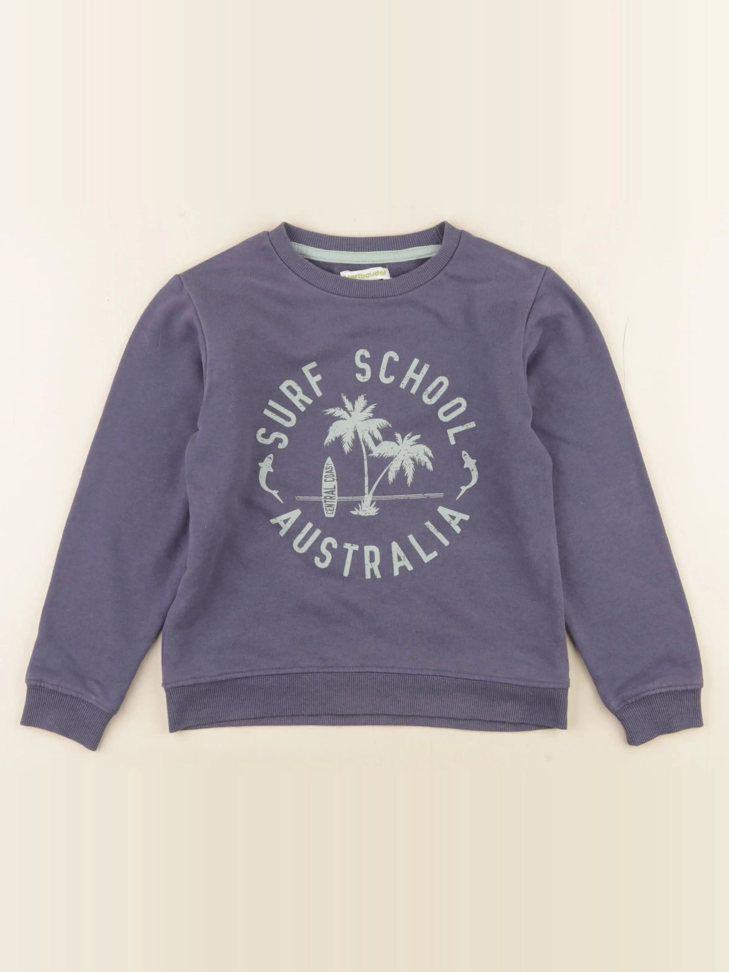 Vertbaudet - sweat bleu - 8 ans