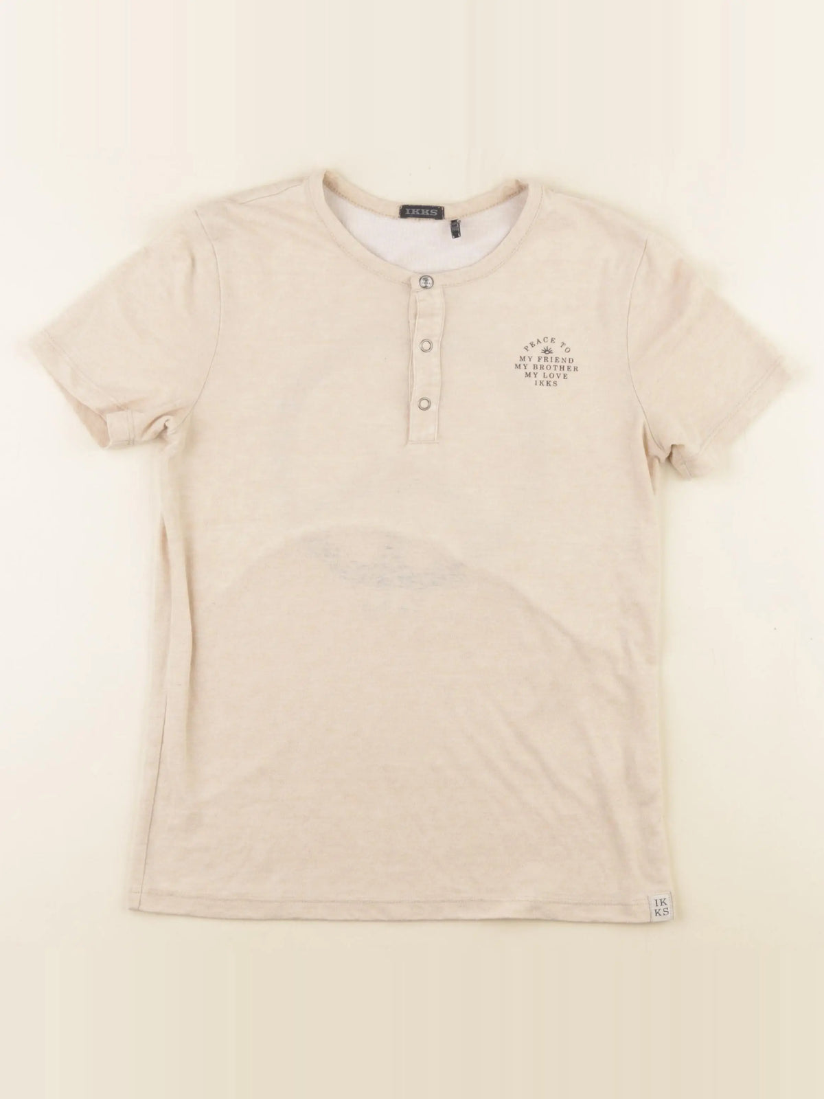 IKKS - tee-shirt beige - 10 ans