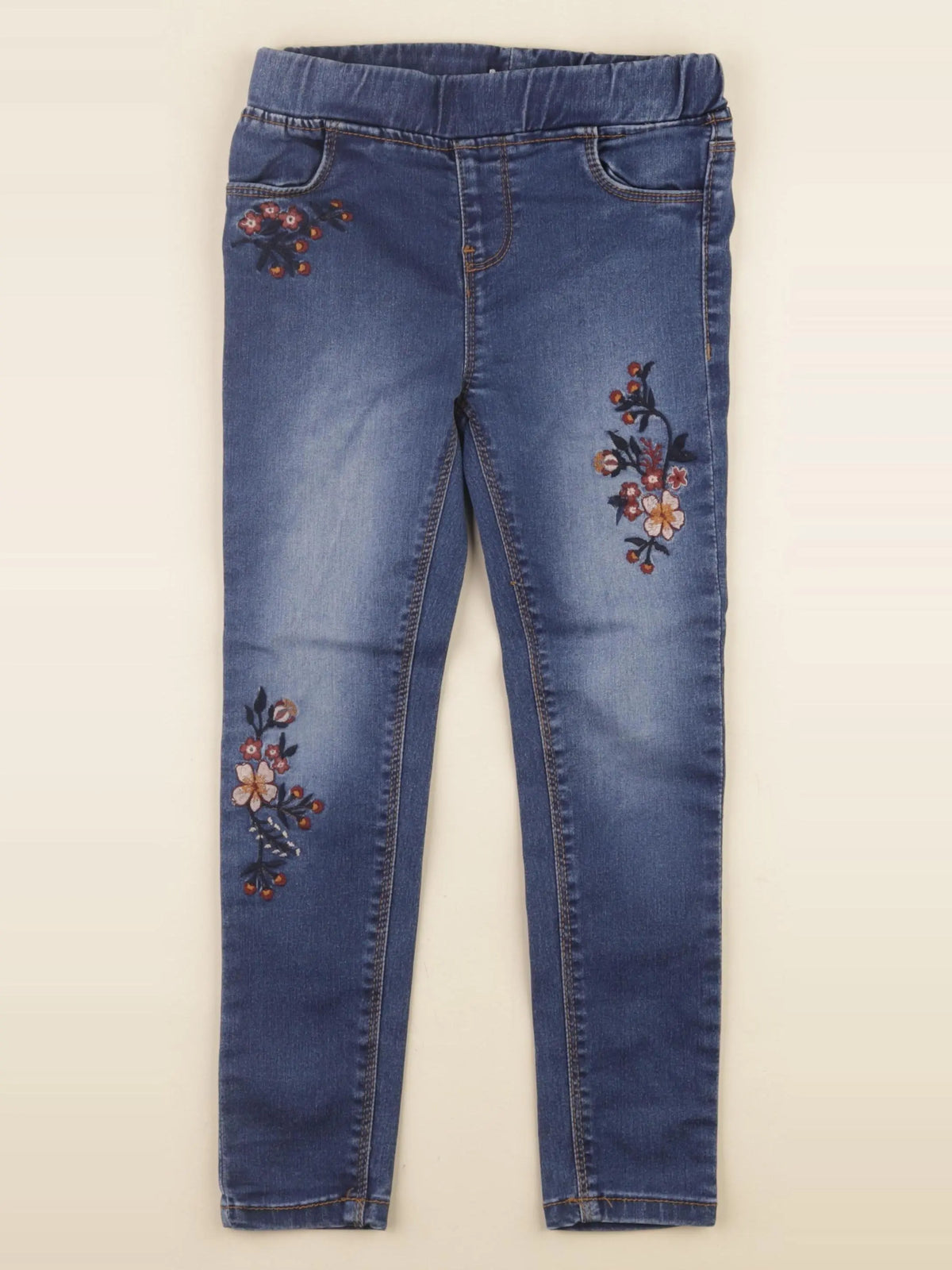Vertbaudet - jegging bleu - 7 ans