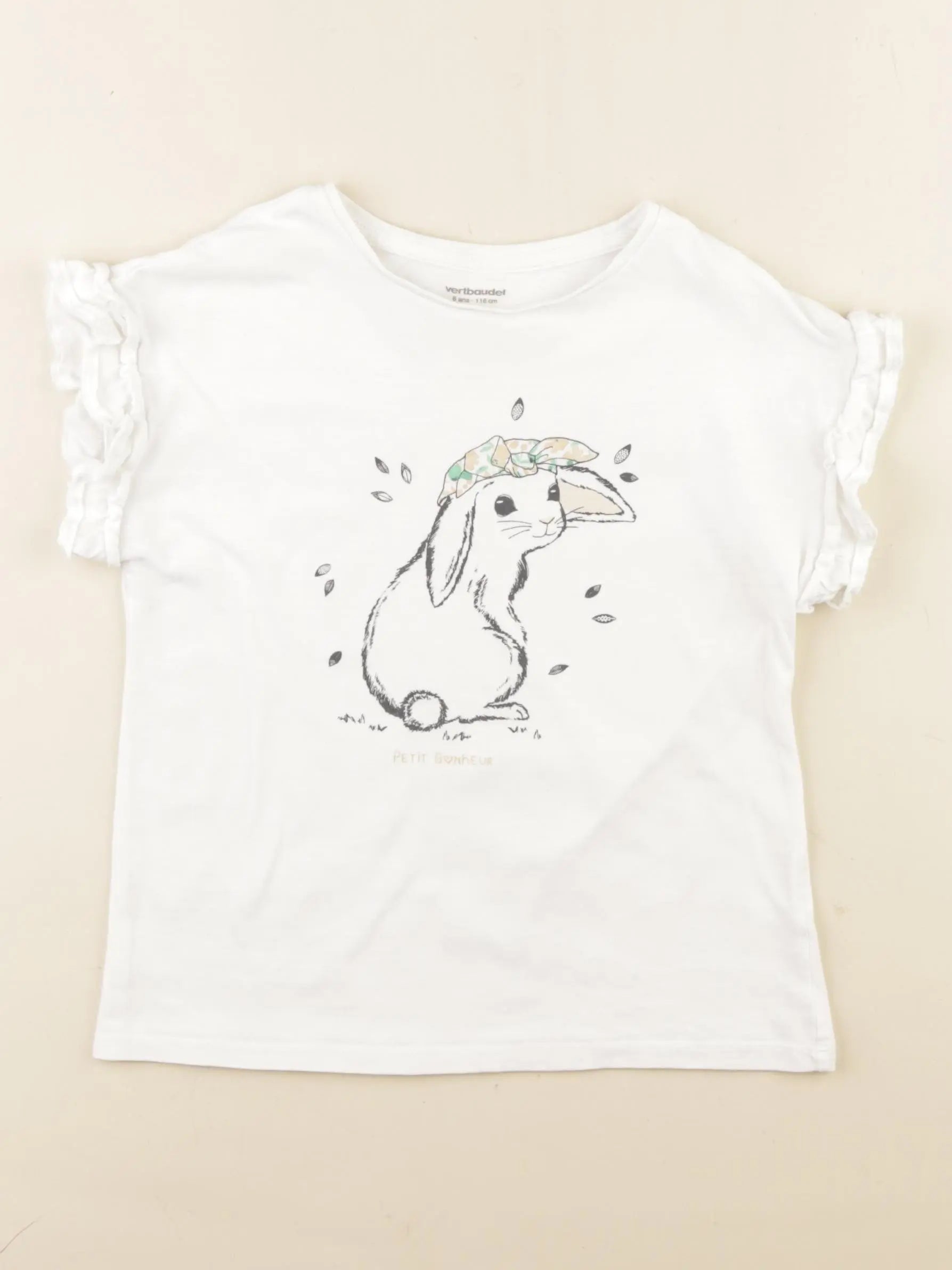 Vertbaudet - tee-shirt blanc - 6 ans