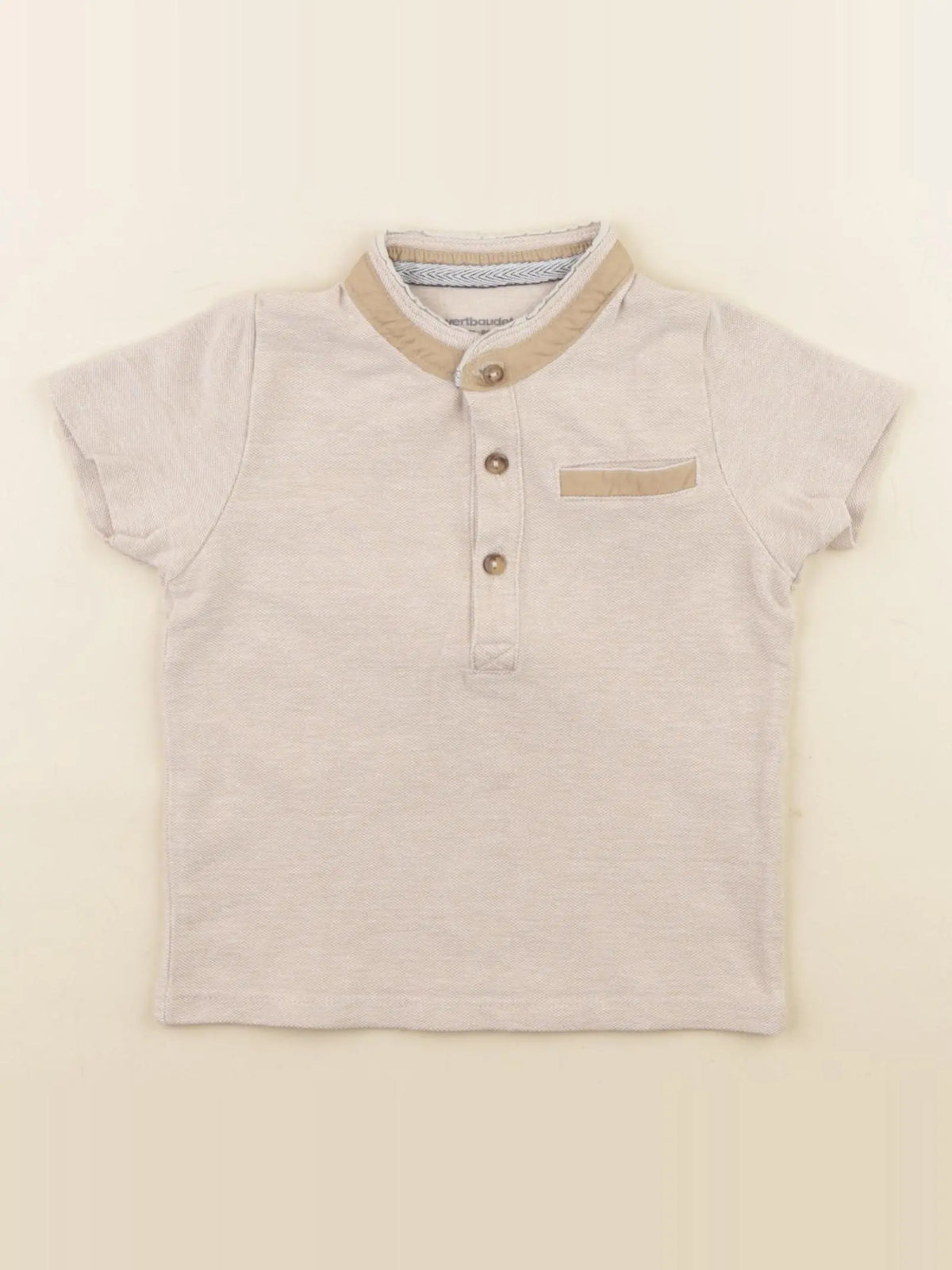 Vertbaudet - polo marron - 2 ans