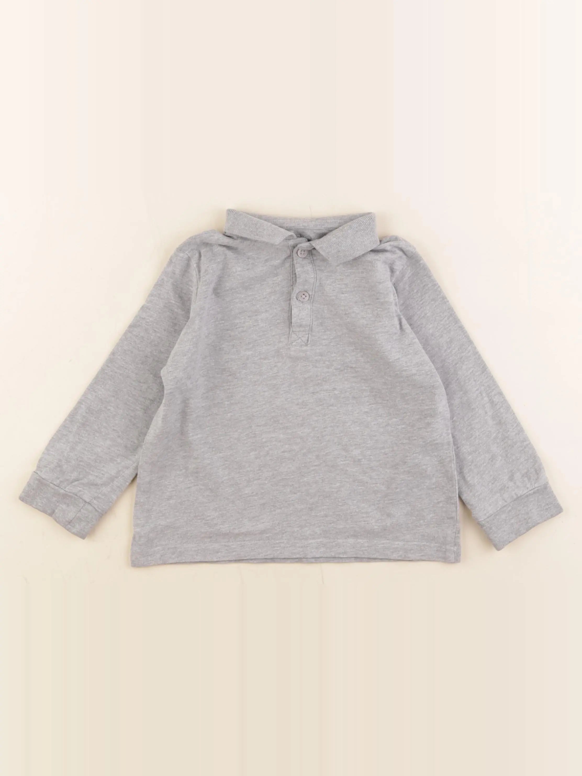Vertbaudet - polo gris - 3 ans