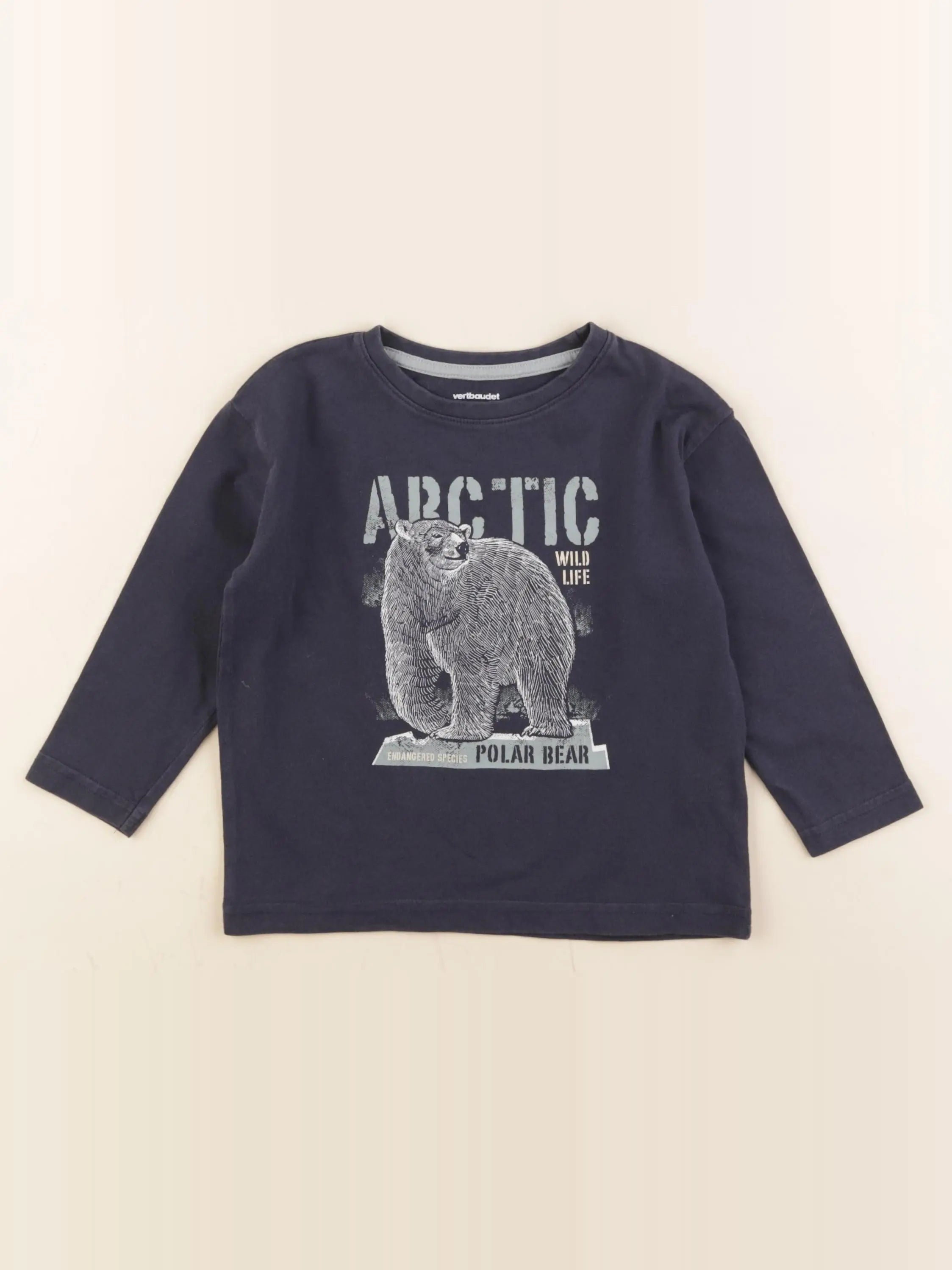 Vertbaudet - tee-shirt bleu - 3 ans