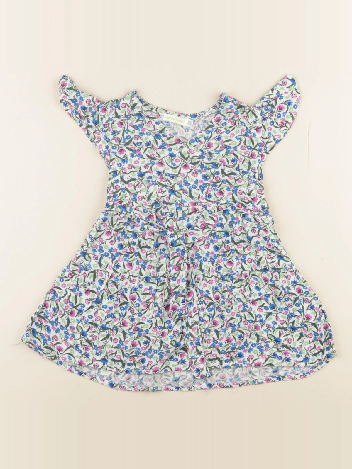 Vertbaudet - robe multicolore - 2 ans