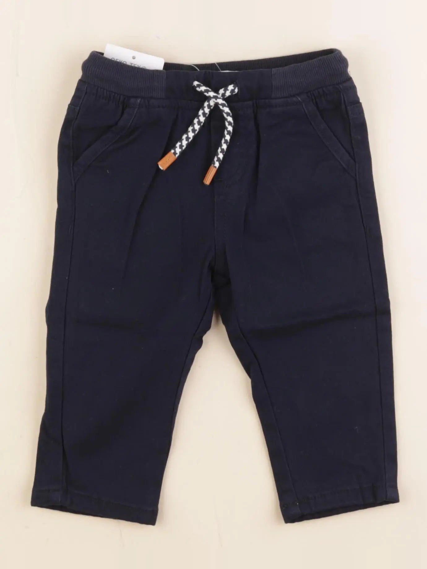 Vertbaudet - pantalon bleu - 12 mois