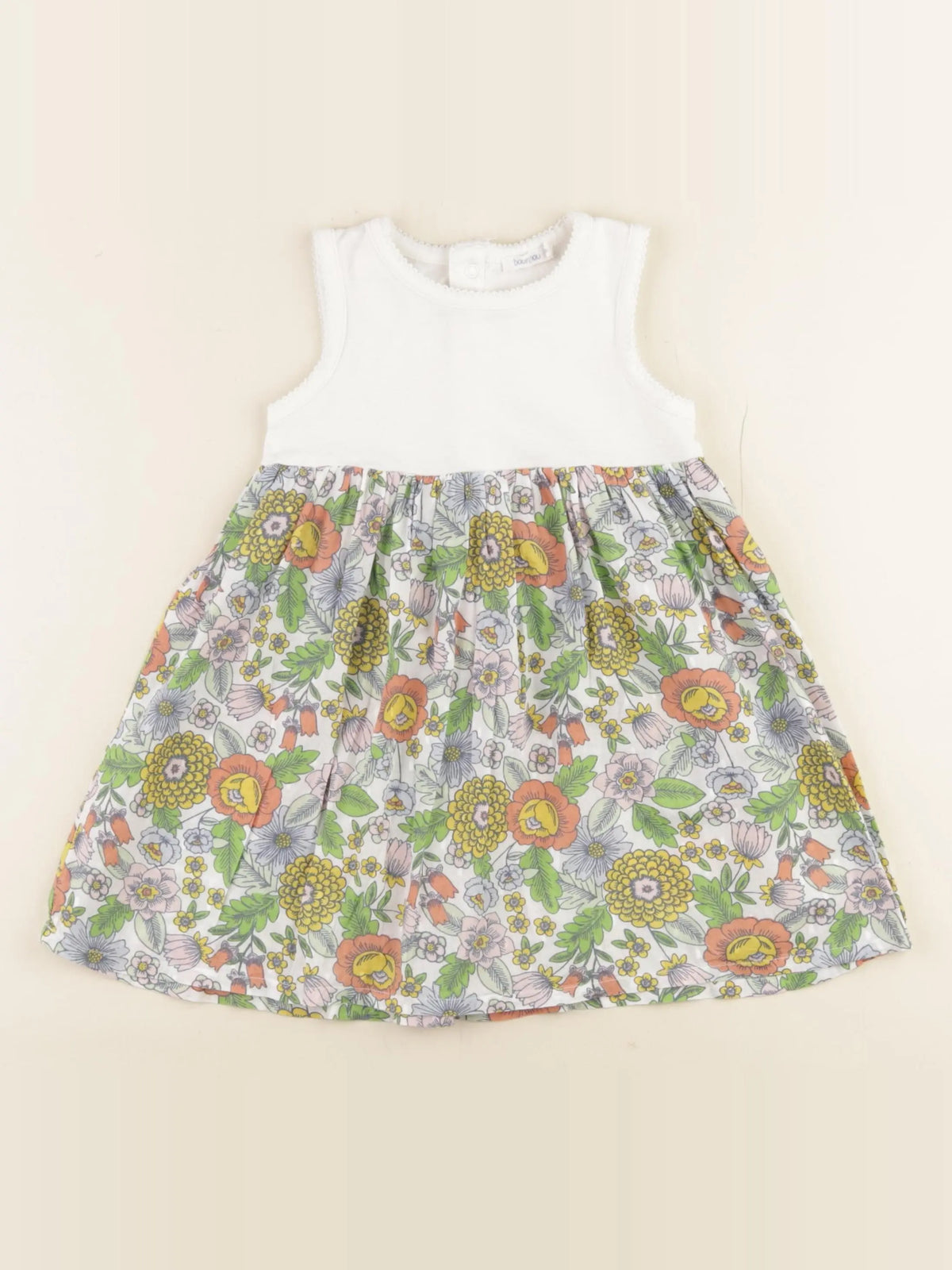 Boutchou - robe multicolore, blanc - 18 mois