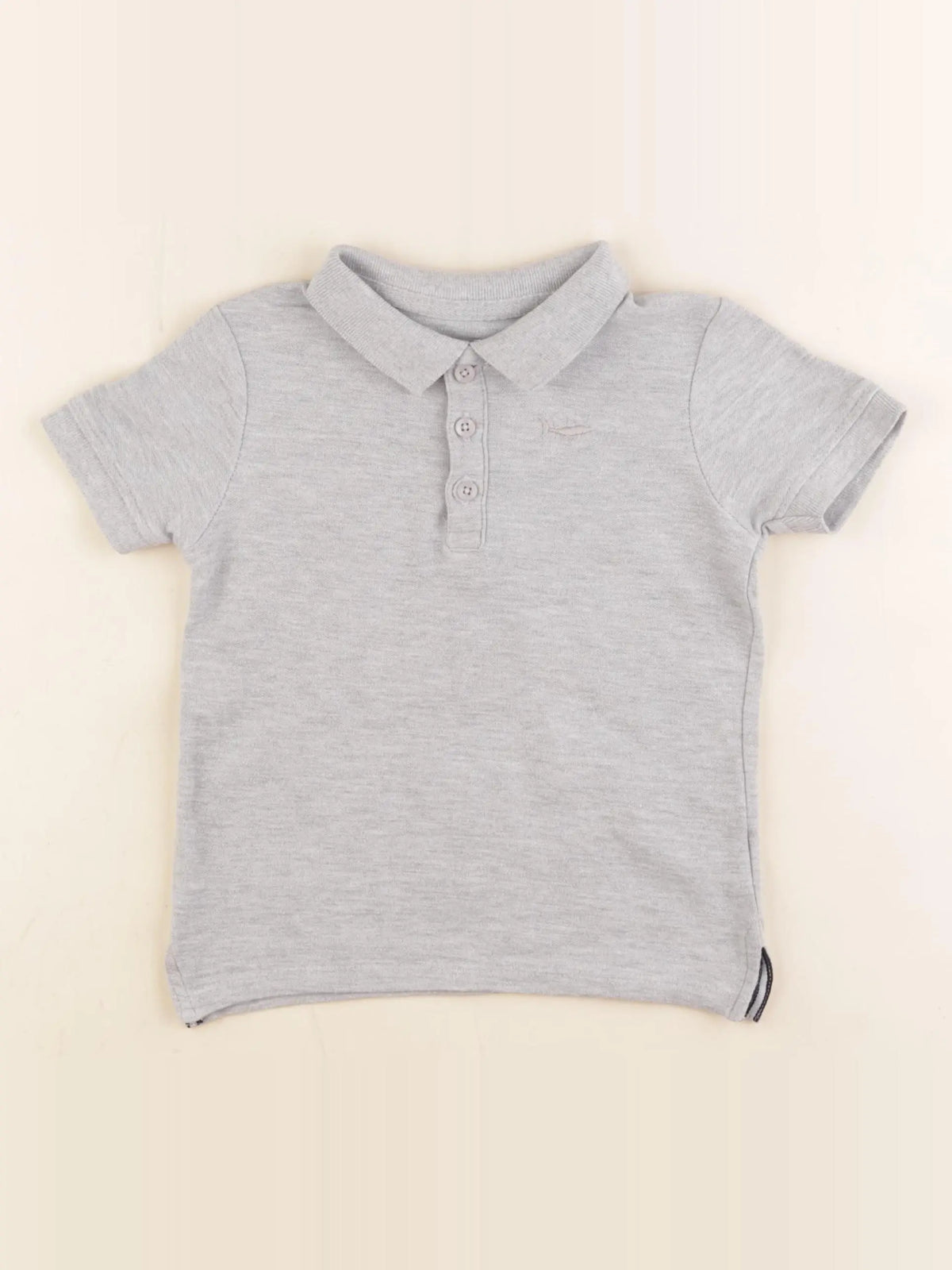Vertbaudet - polo gris - 4 ans