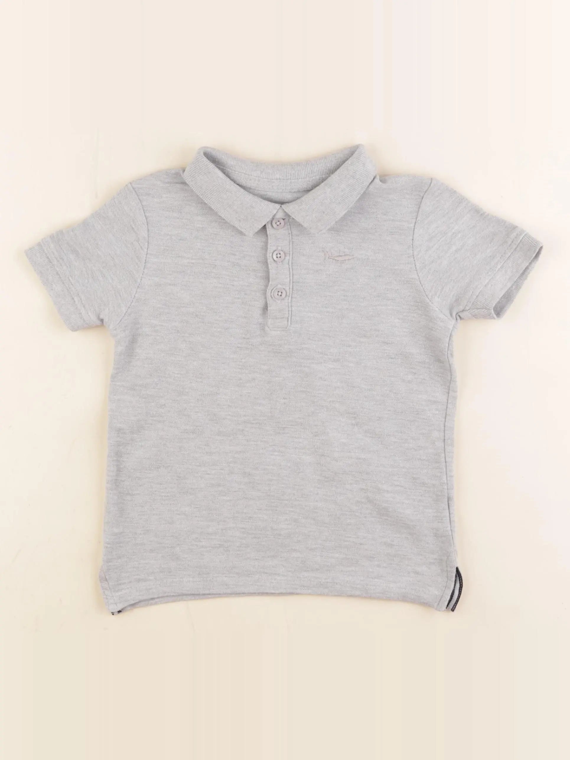 Vertbaudet - polo gris - 4 ans
