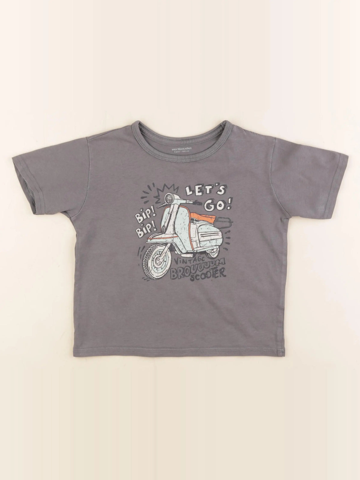 Vertbaudet - tee-shirt gris - 4 ans