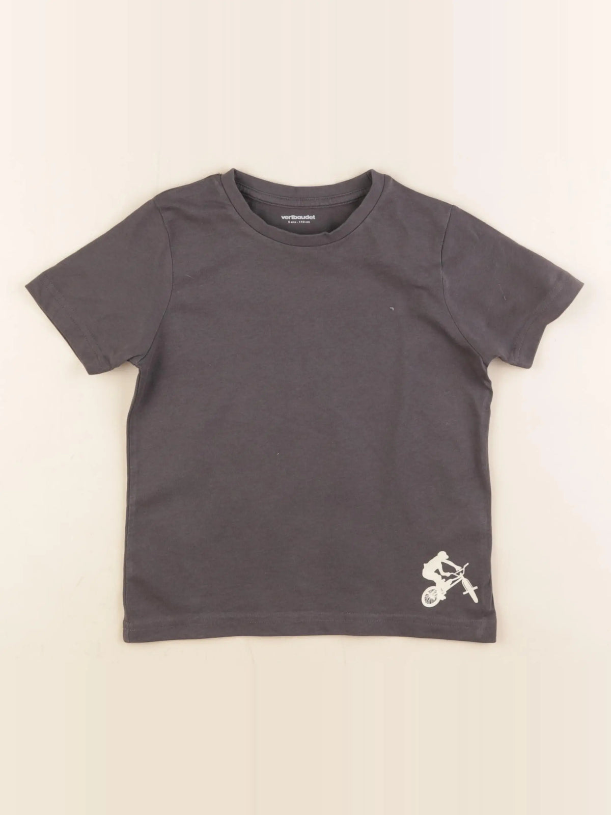 Vertbaudet - tee-shirt gris - 4 ans