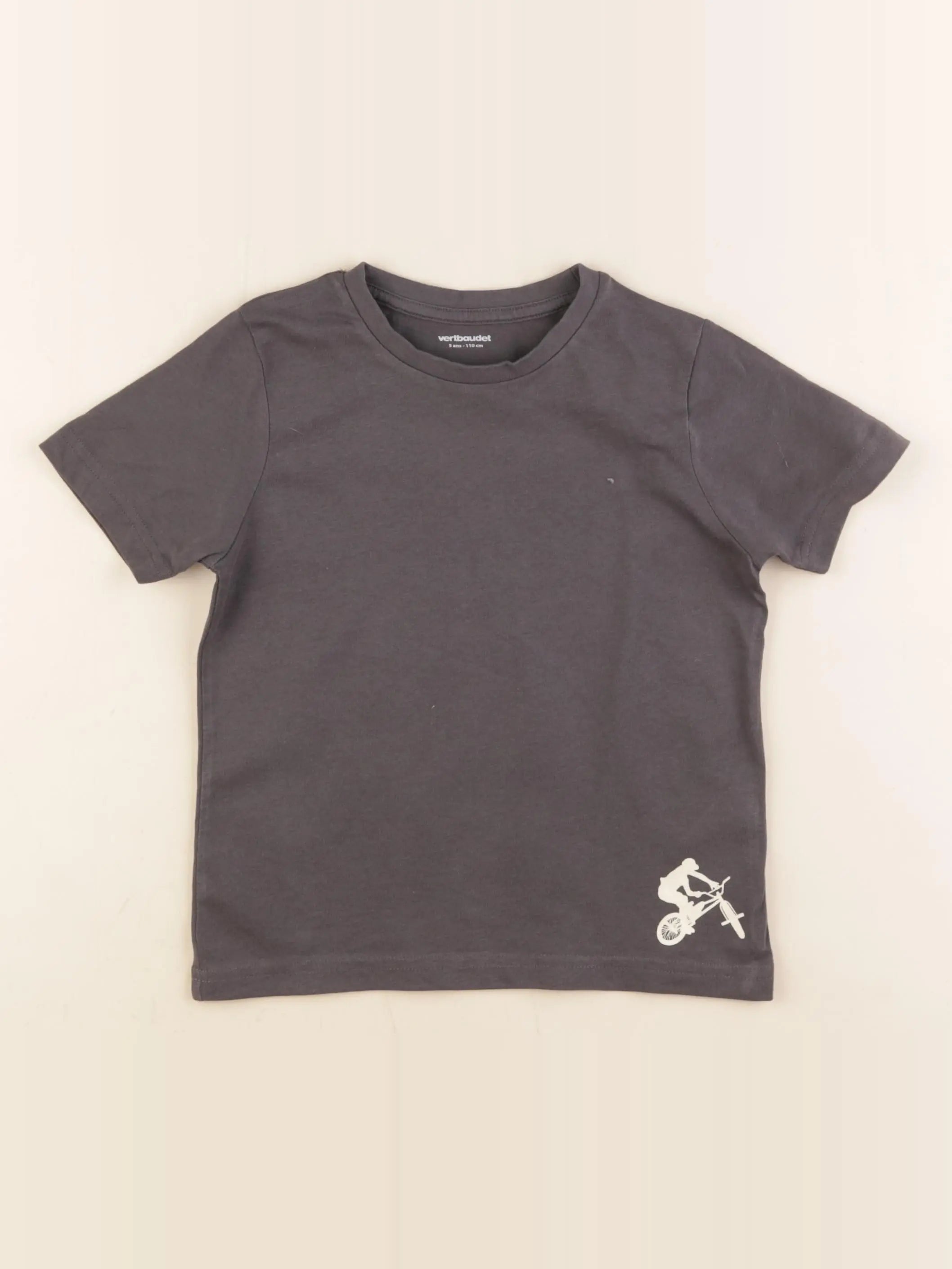 Vertbaudet - tee-shirt gris - 4 ans