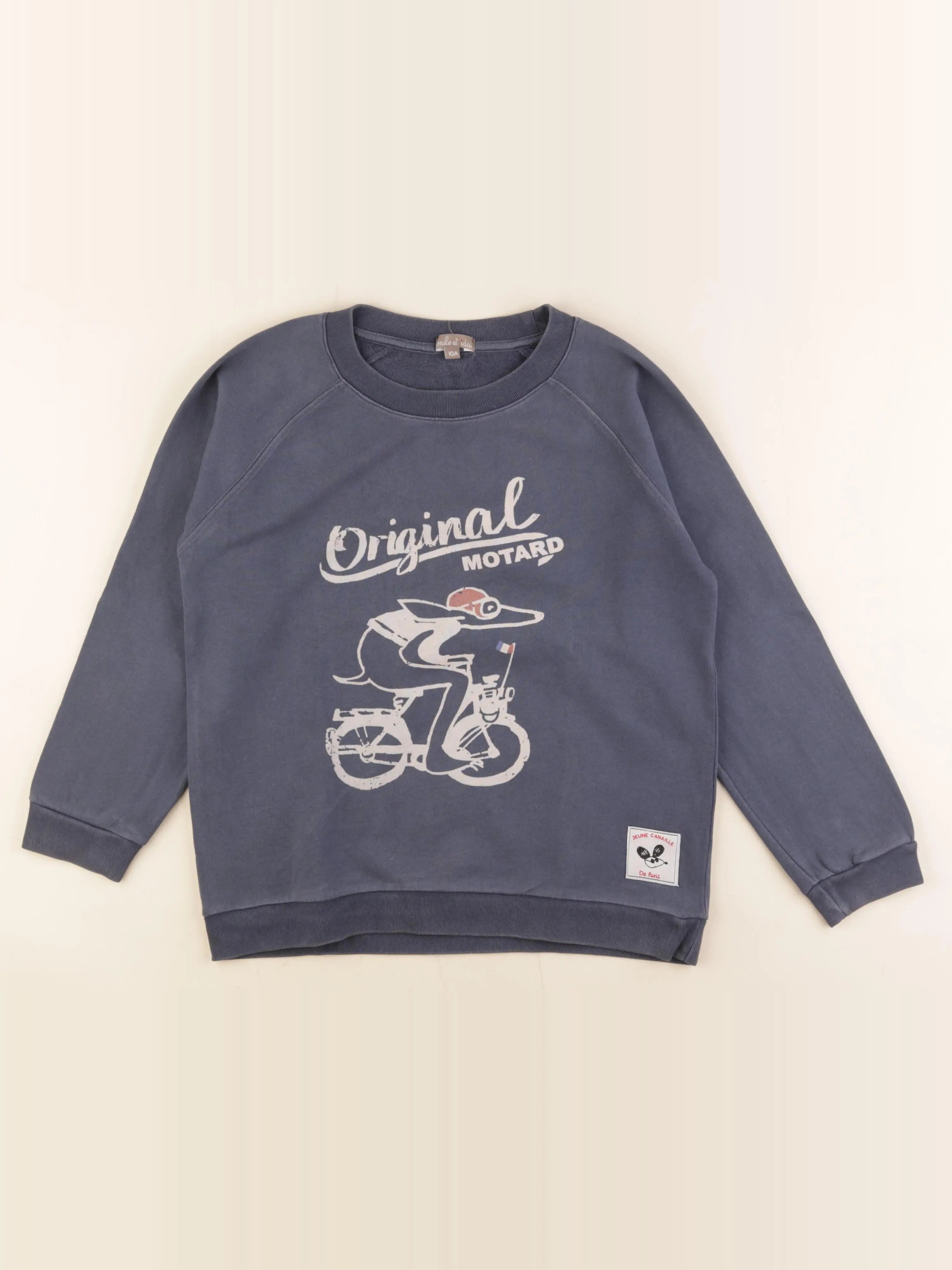 Emile et Ida - sweat bleu - 10 ans