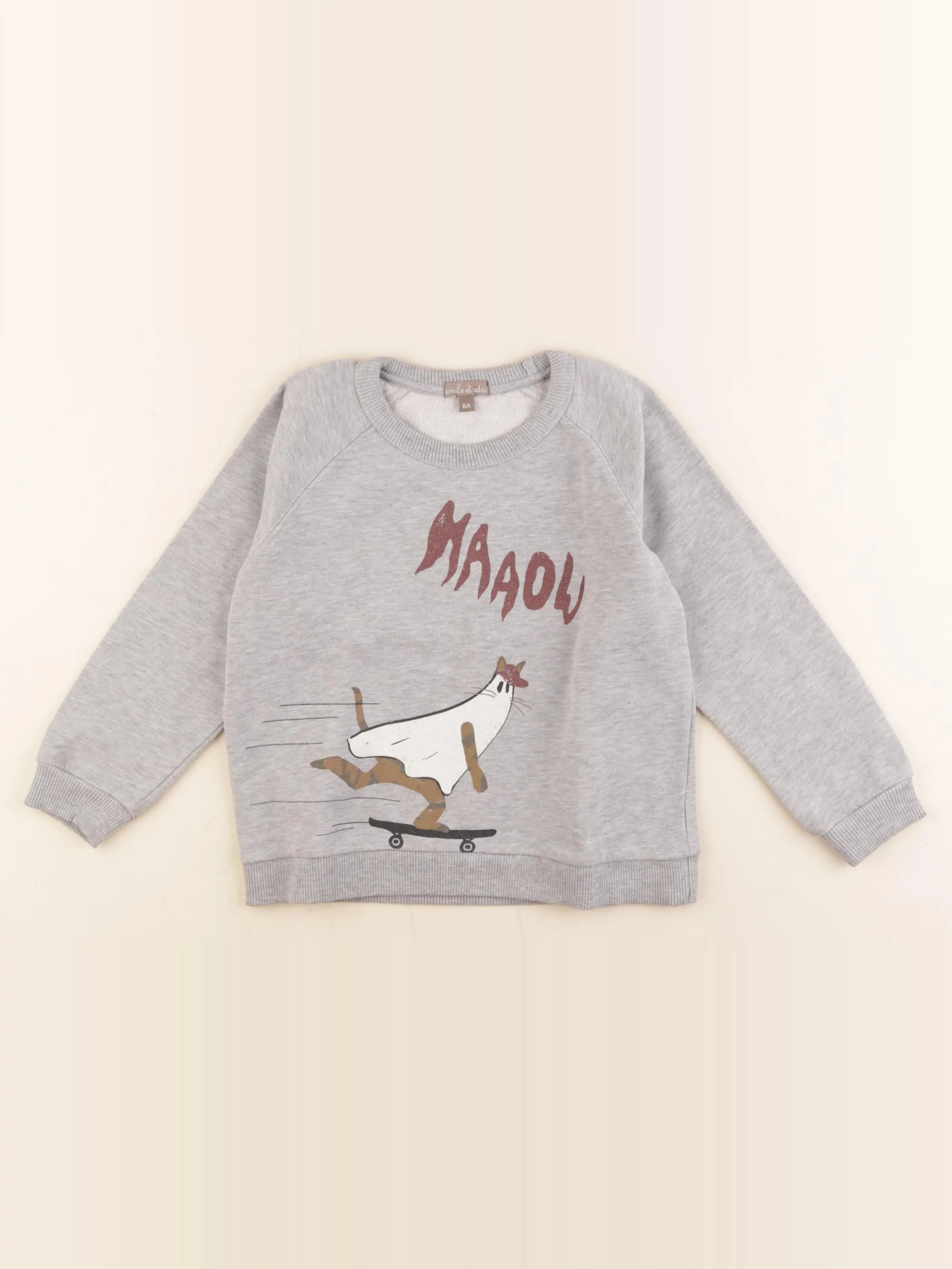 Emile et Ida - sweat gris - 6 ans