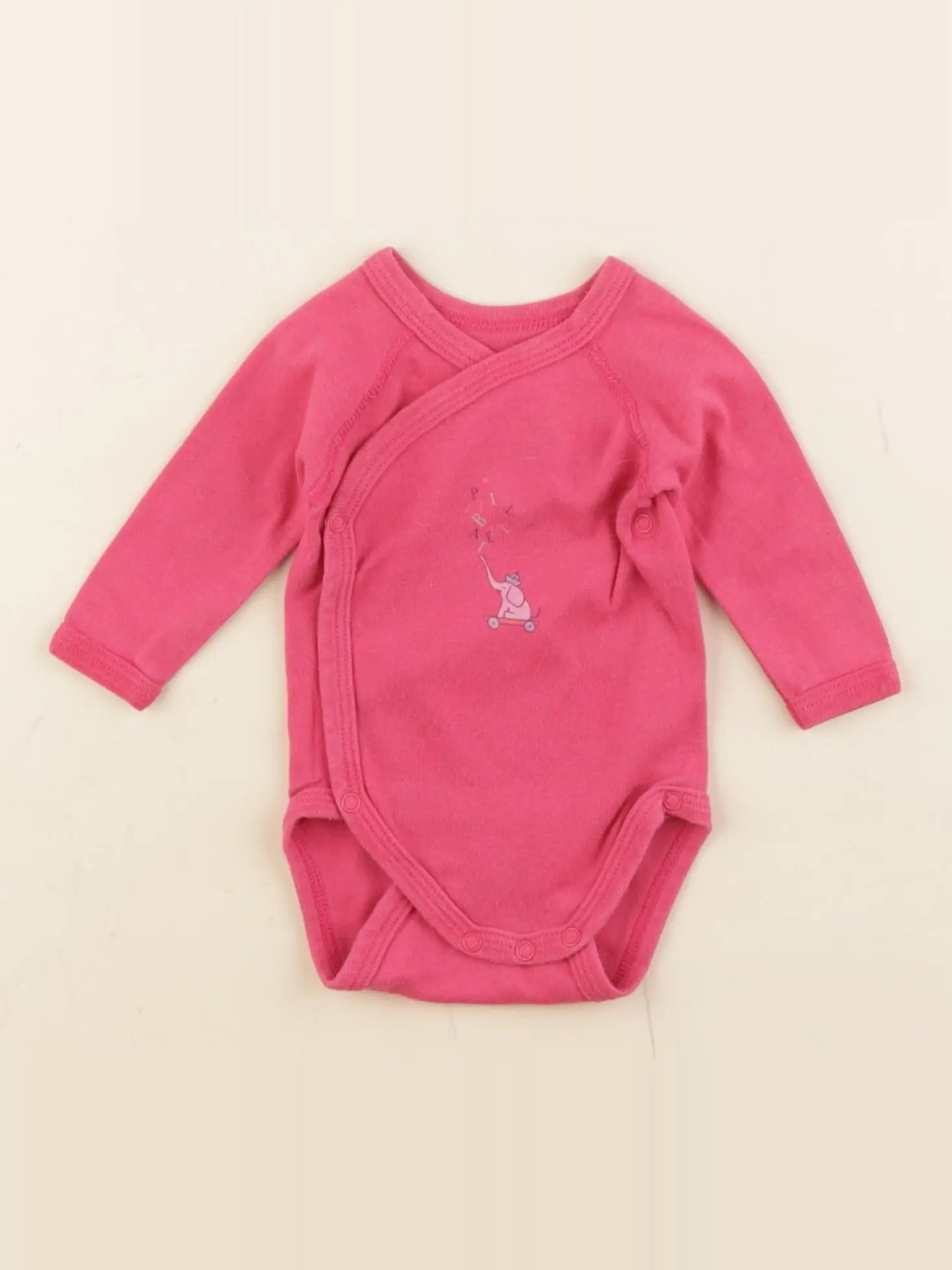 Petit Bateau - body rose - 1 mois