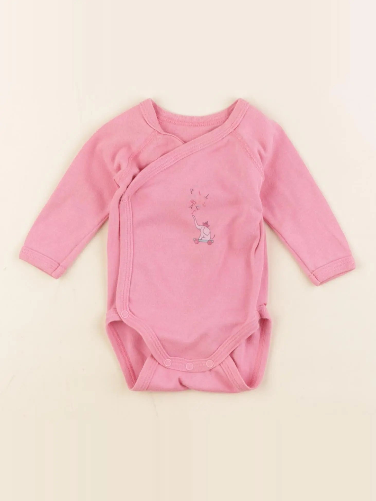 Petit Bateau - body rose - 1 mois