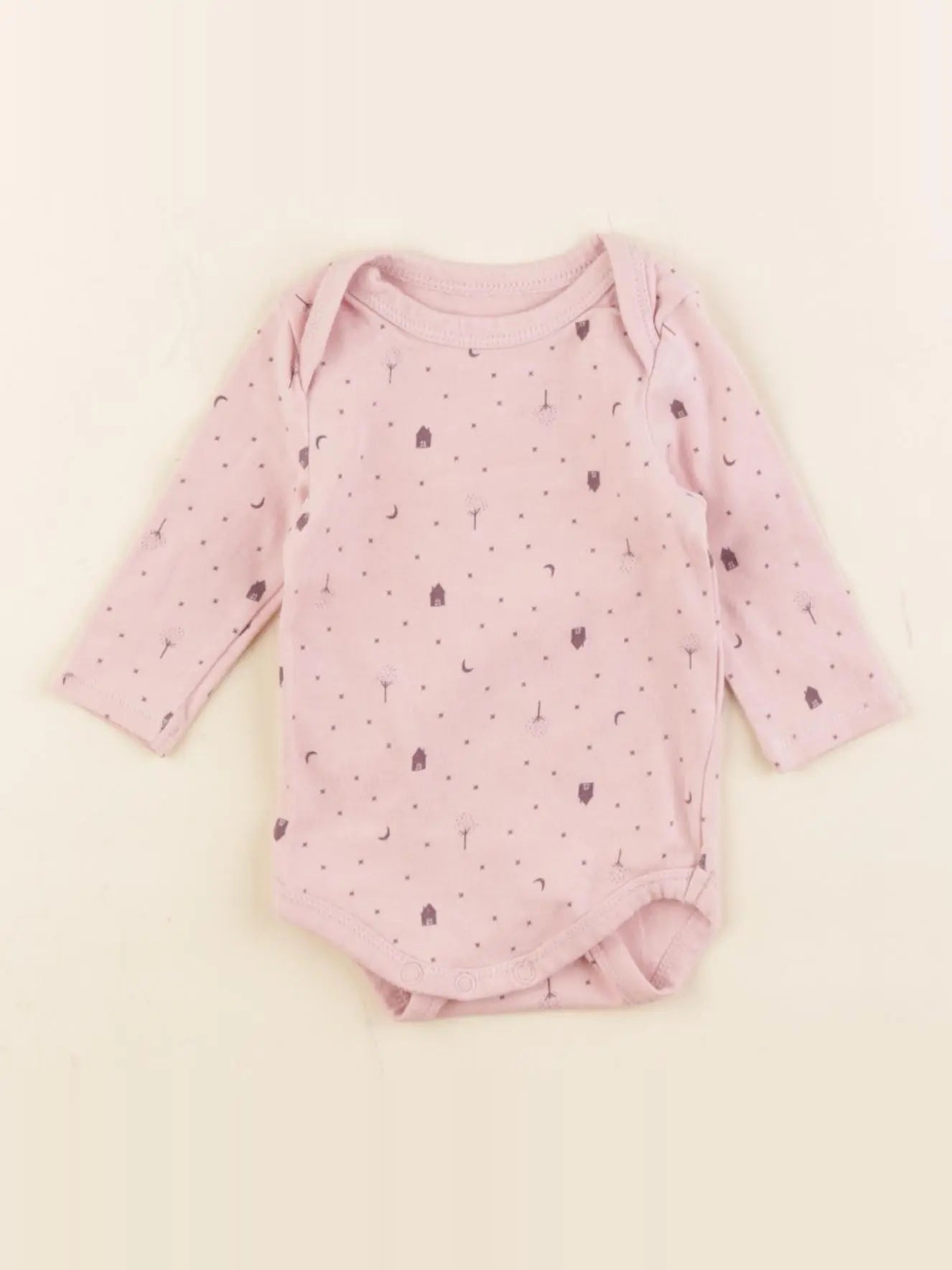 Tape à l'oeil - body rose - 1 mois