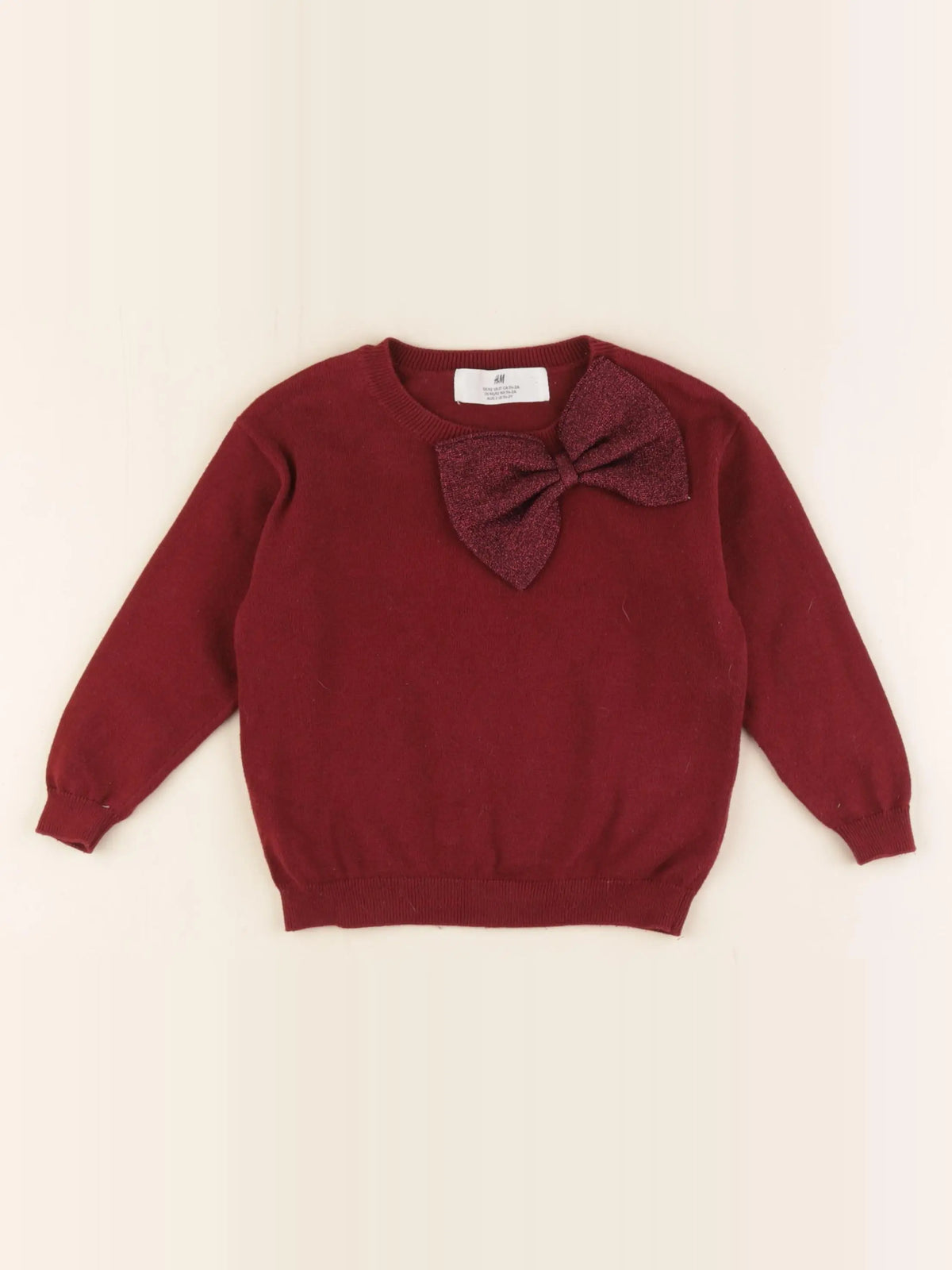 H&M - pull rouge - 18/24 mois