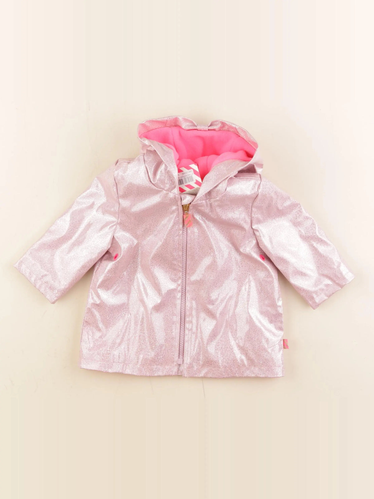 Billie Blush - imperméable rose, argent - 6 mois