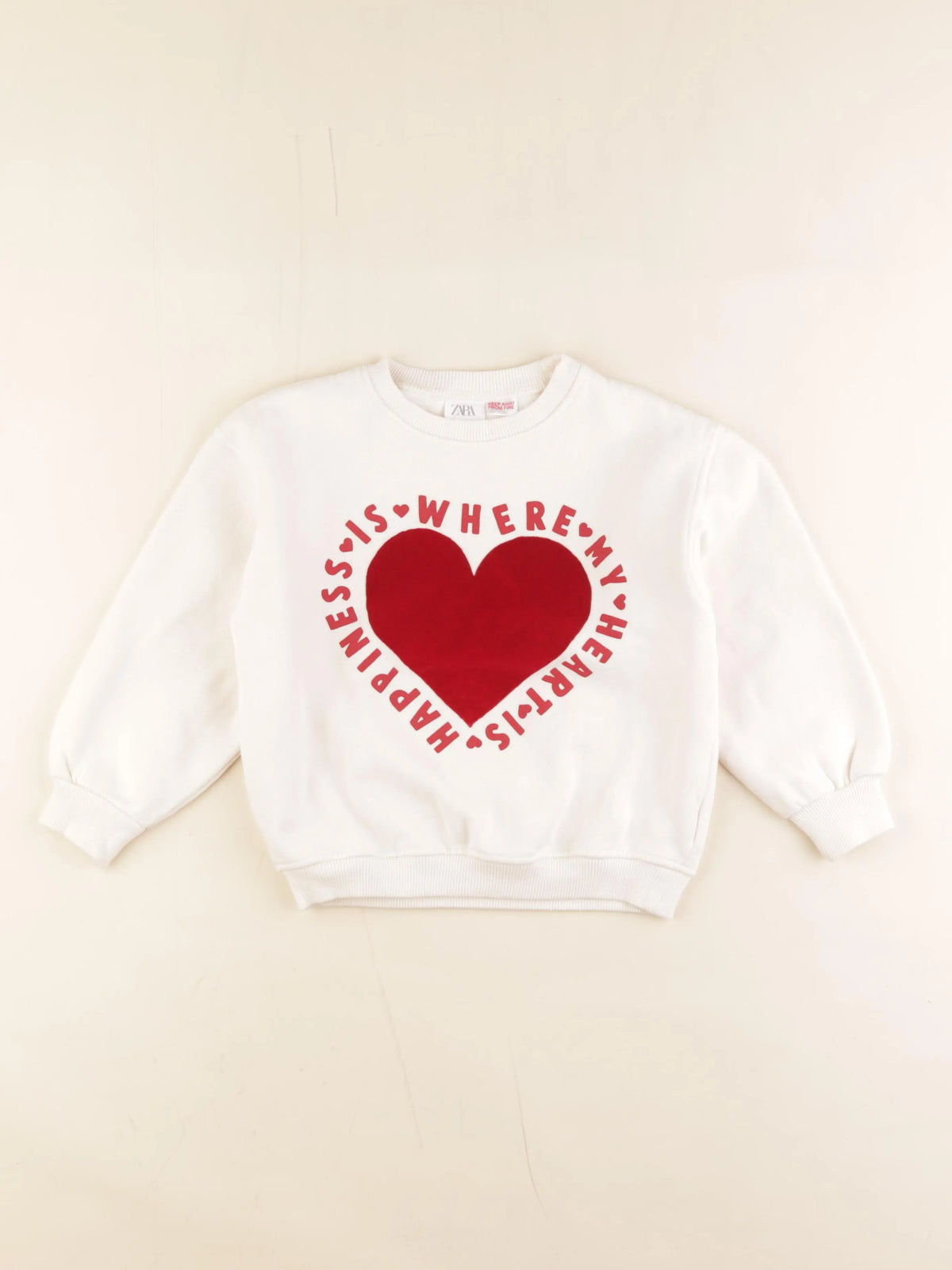 Zara - sweat blanc - 5/6 ans