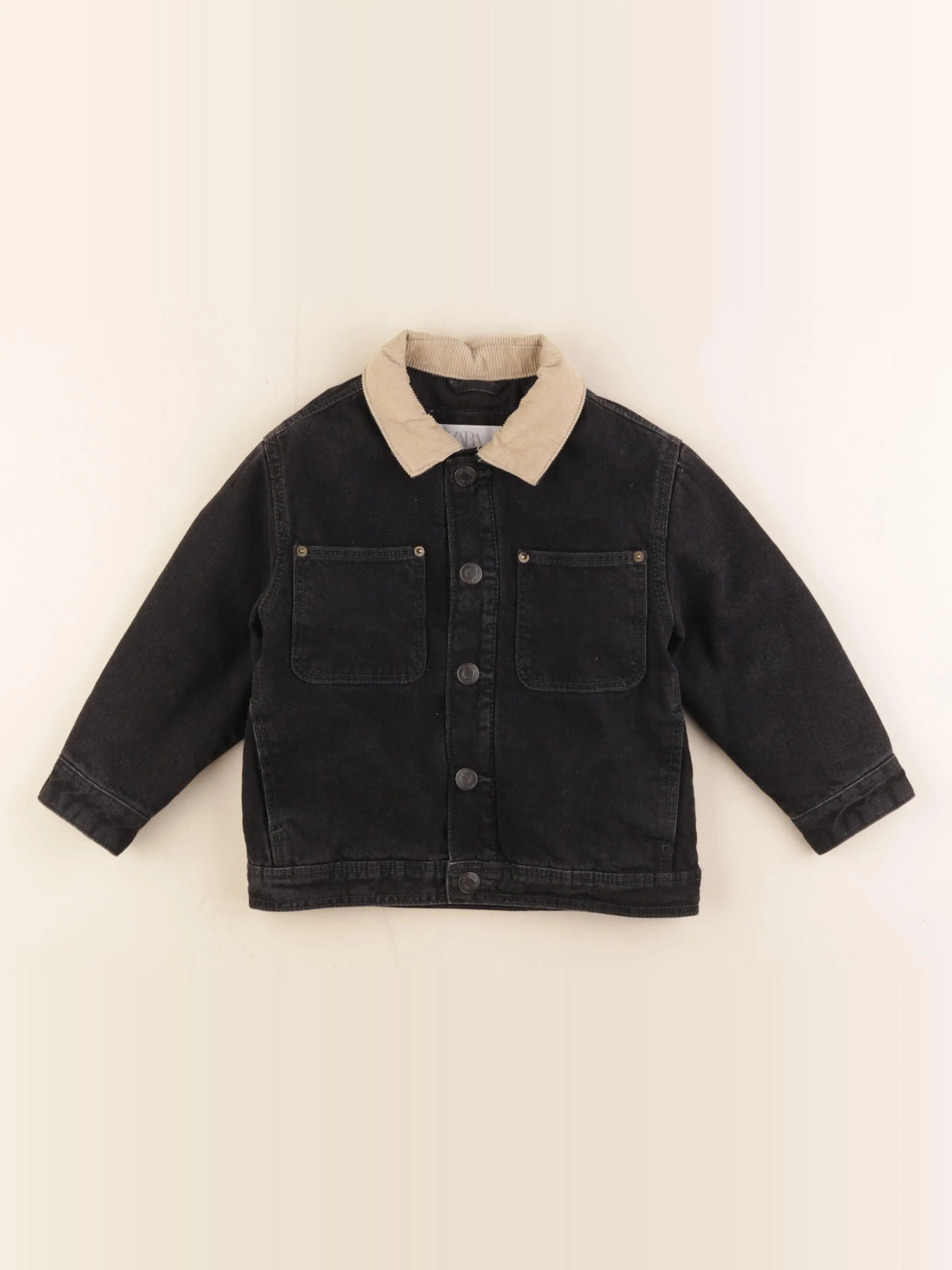 Zara - veste doublé noir - 2/3 ans