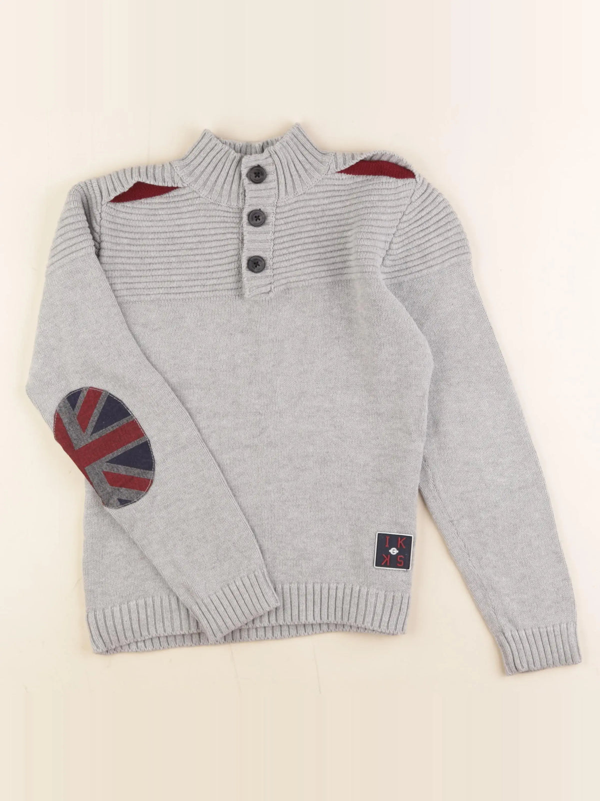 IKKS - pull gris - 10 ans