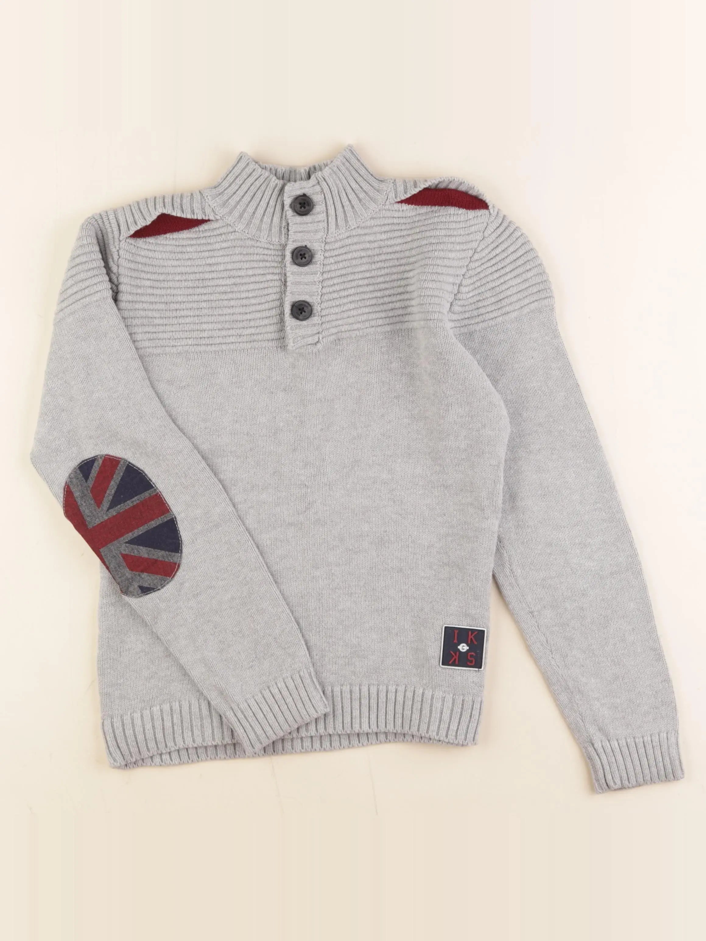 IKKS - pull gris - 10 ans