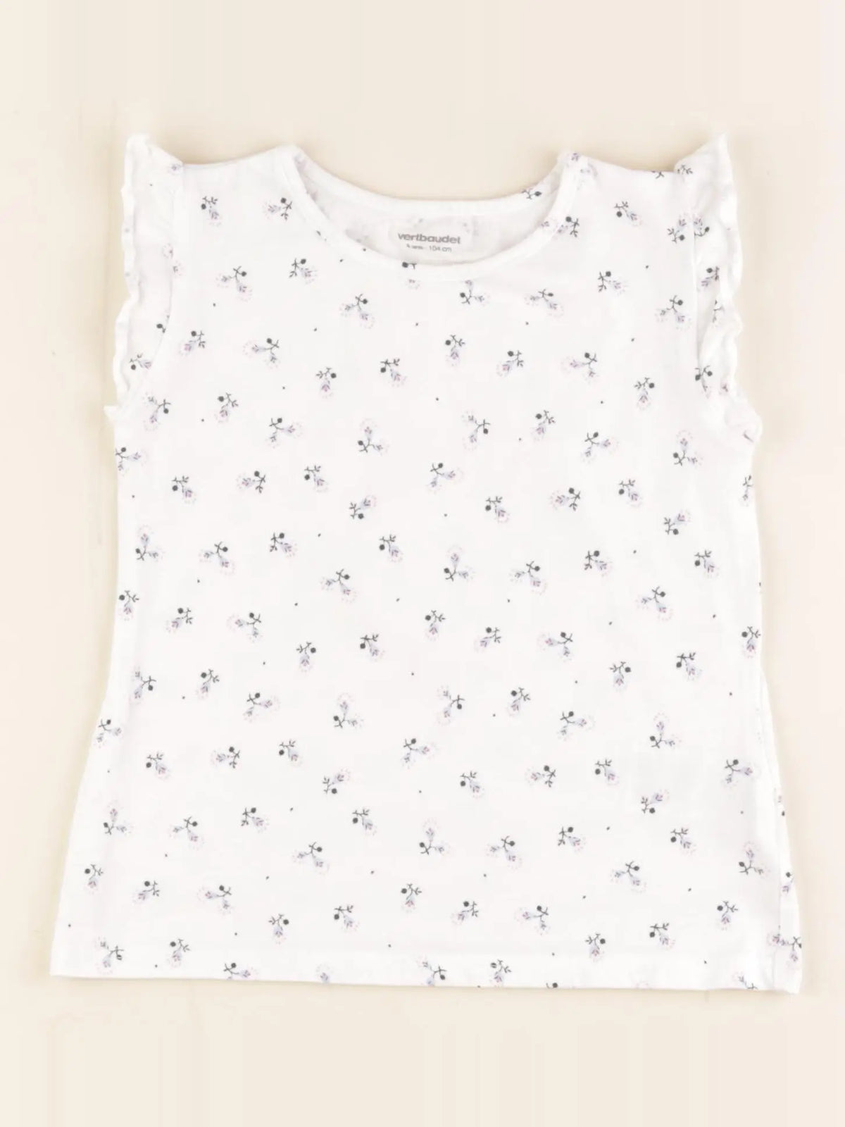 Vertbaudet - tee-shirt blanc - 4 ans