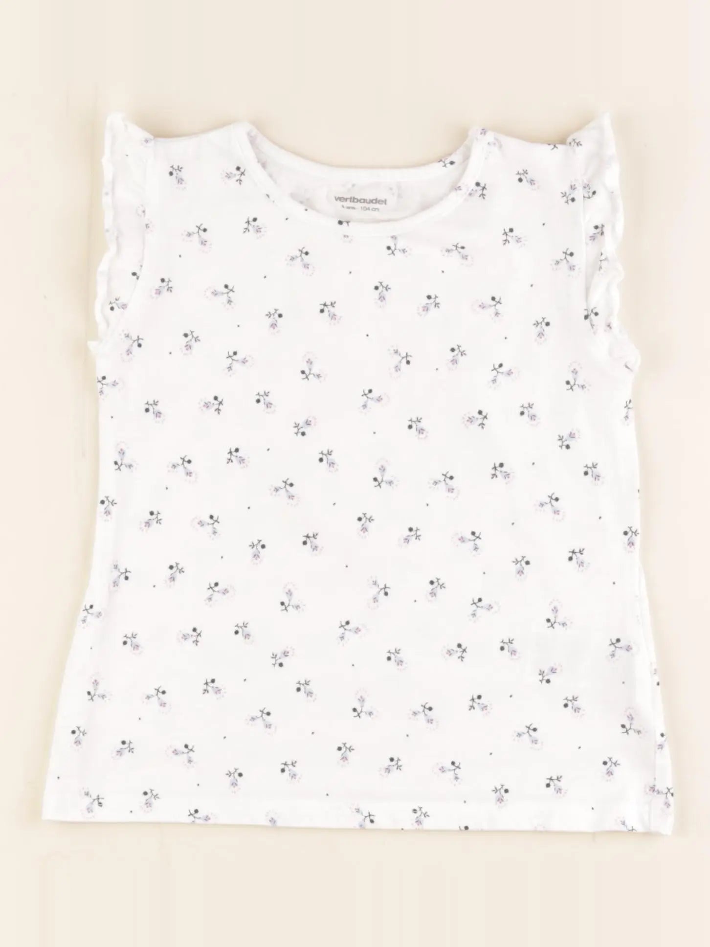 Vertbaudet - tee-shirt blanc - 4 ans