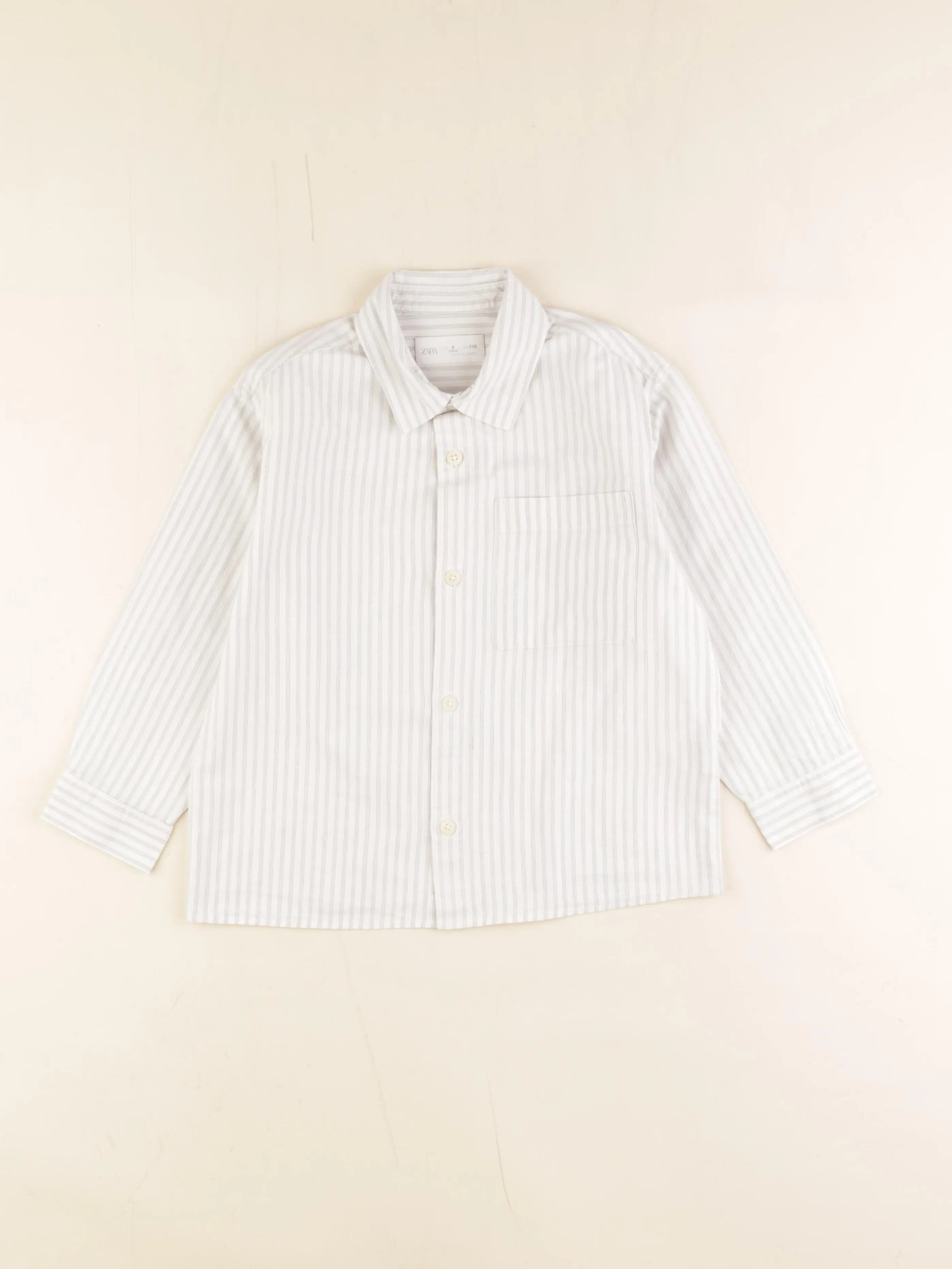 Zara - chemise blanc, bleu - 6 ans