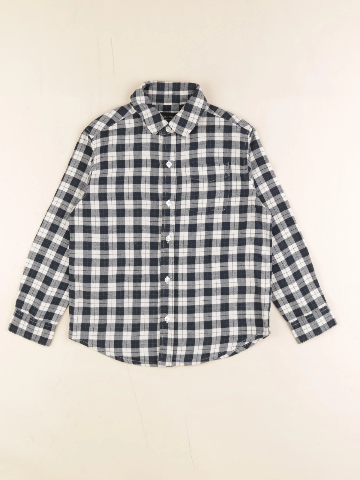 Monoprix - chemise blanc, bleu - 6 ans