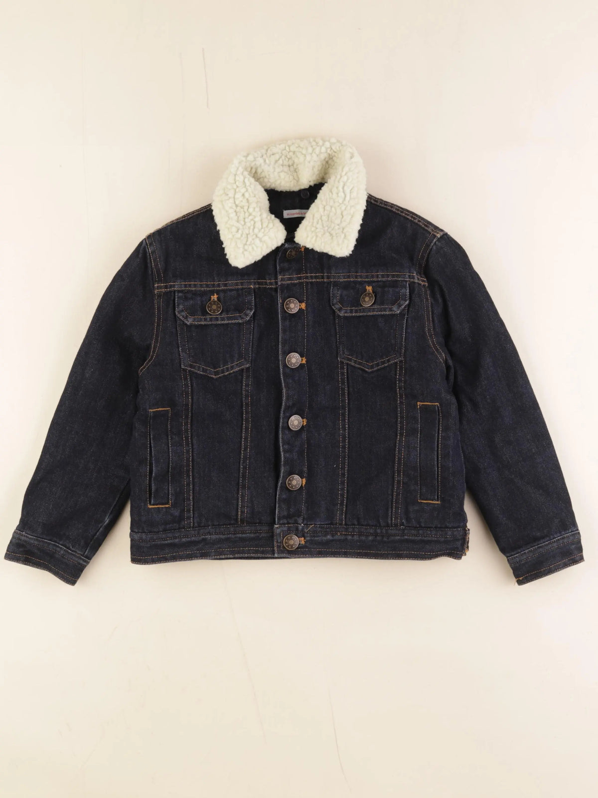 Monoprix - veste col amovible doublé bleu - 5 ans