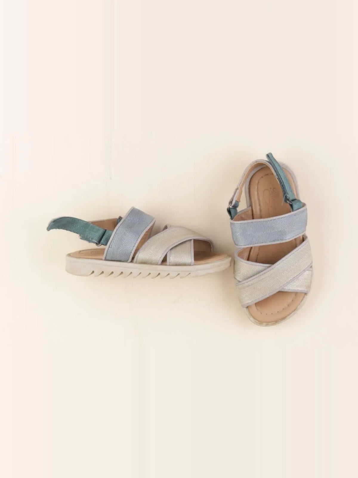 Bonpoint - sandales bleu, gris - pointure 24
