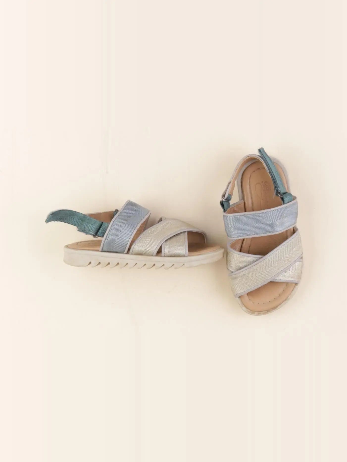 Bonpoint - sandales bleu, gris - pointure 24